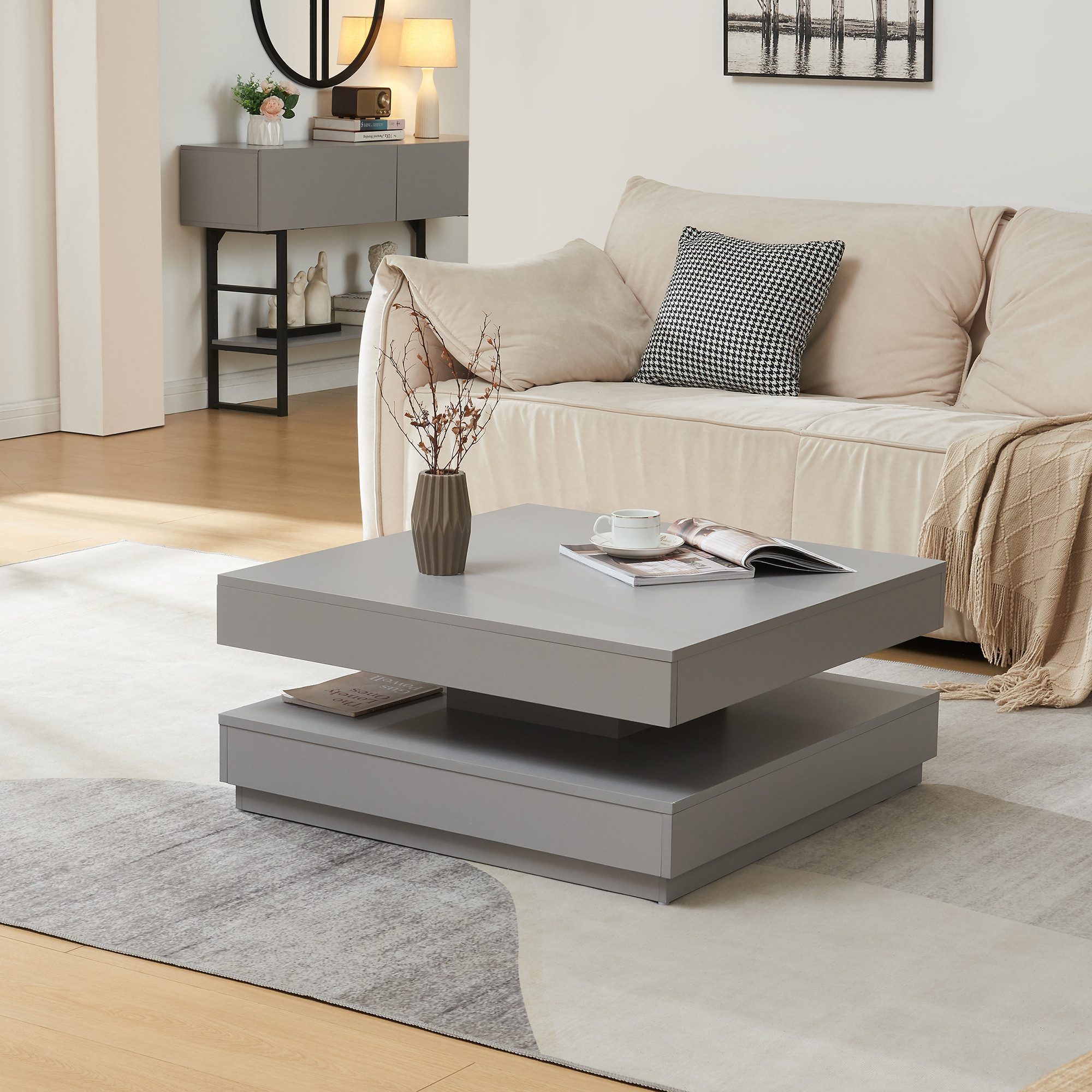en.casa Couchtisch, »Florenz« quadratisch 76 x günstig online kaufen