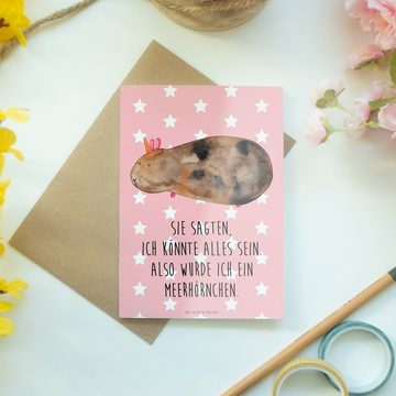 Mr. & Mrs. Panda Grußkarte Einhorn Meerschweinchen - Rot Pastell - Geschenk, Hochzeitskarte, Geb, Hochglänzende Veredelung
