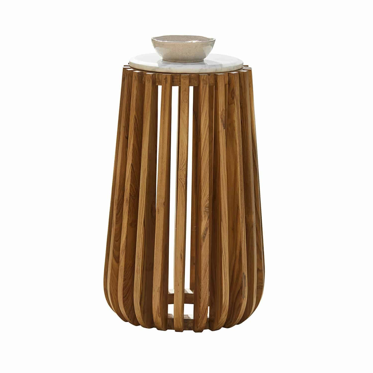 Mirabeau Gartentisch Beistelltisch Urbeline braun/weiß