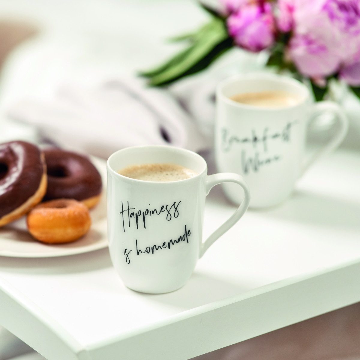 Villeroy & Boch Becher Statement Becher m. H. Happiness is homemade 280ml, Premium Porcelain