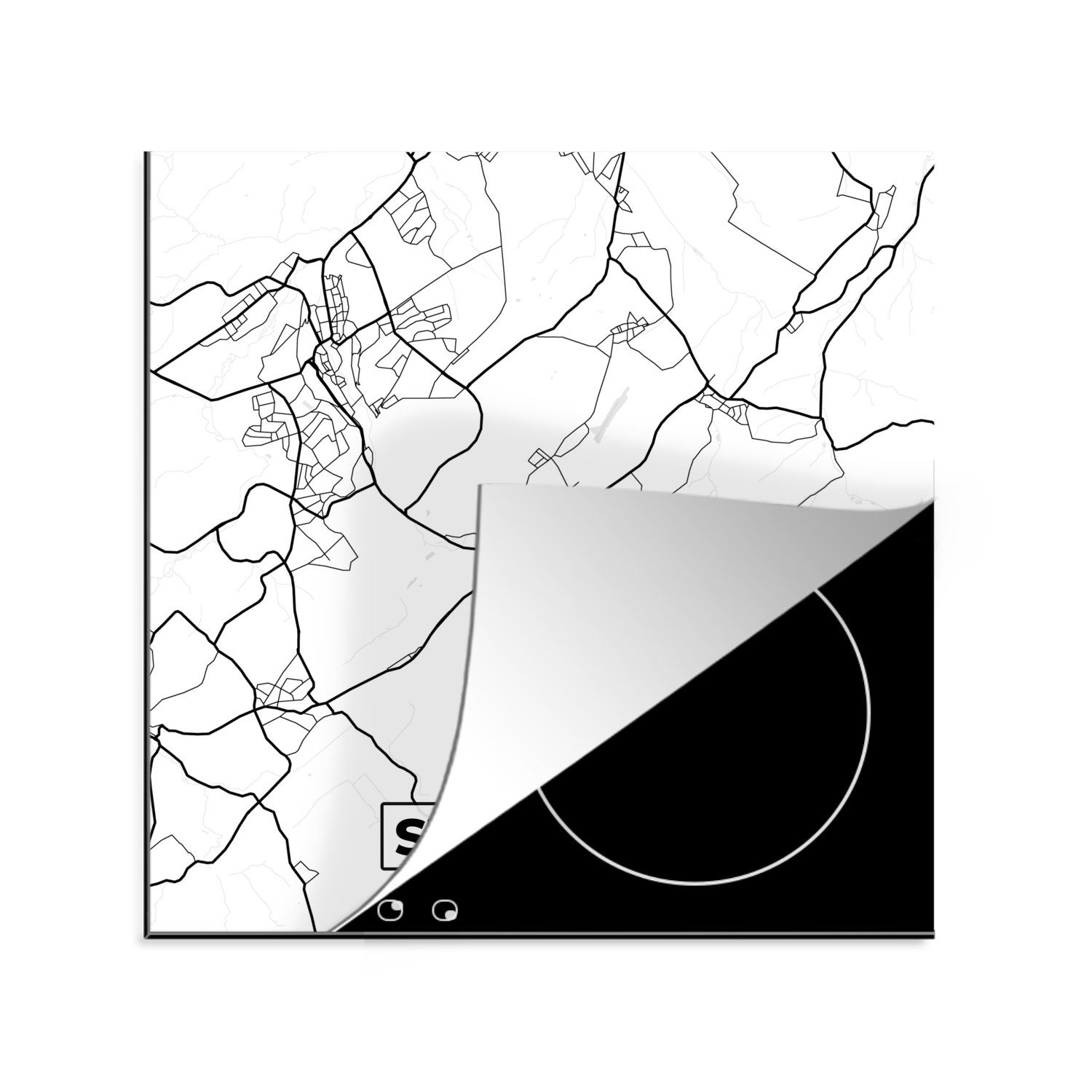 - Ceranfeldabdeckung, 78x78 cm, Karte MuchoWow Stolberg Stadtplan, für tlg), küche - Karte (1 Arbeitsplatte Vinyl, - Herdblende-/Abdeckplatte