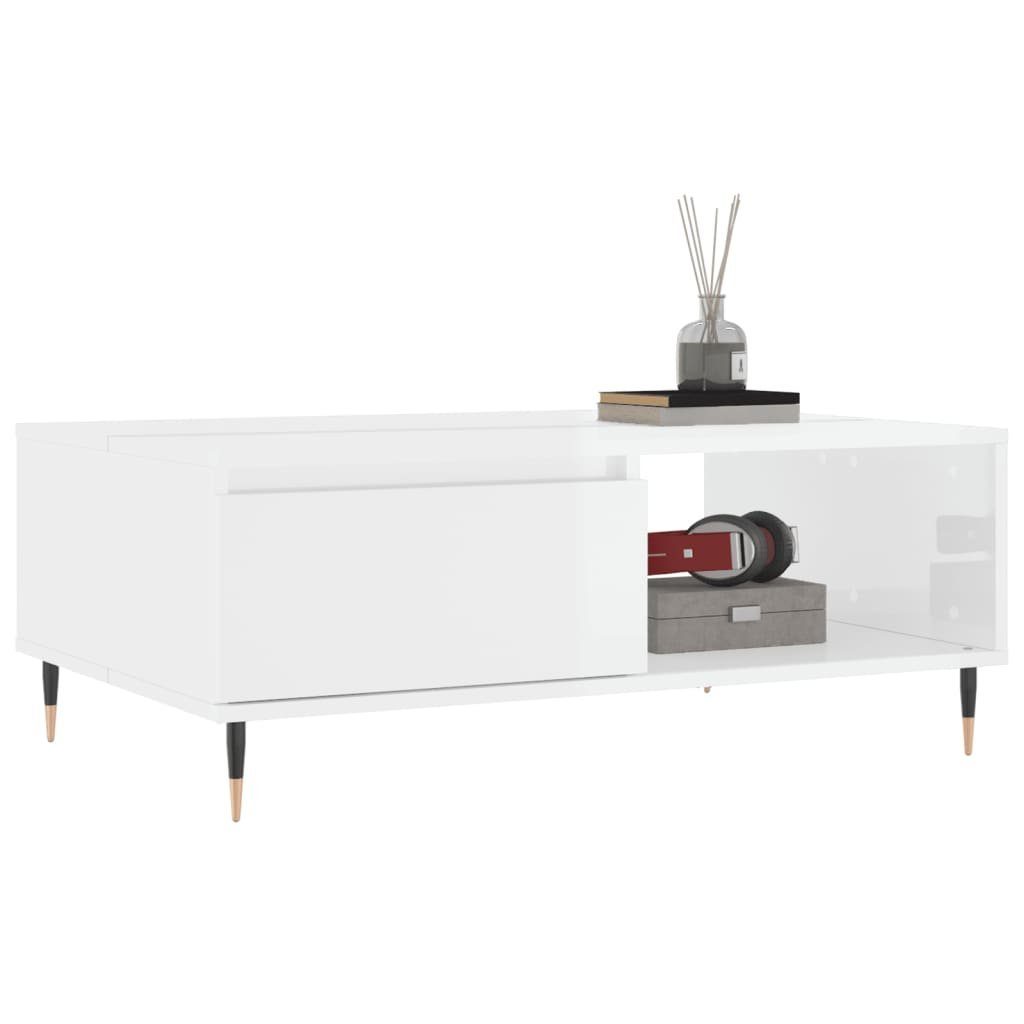 vidaXL Couchtisch Couchtisch Hochglanz-Weiß 90x60x35 cm günstig online kaufen