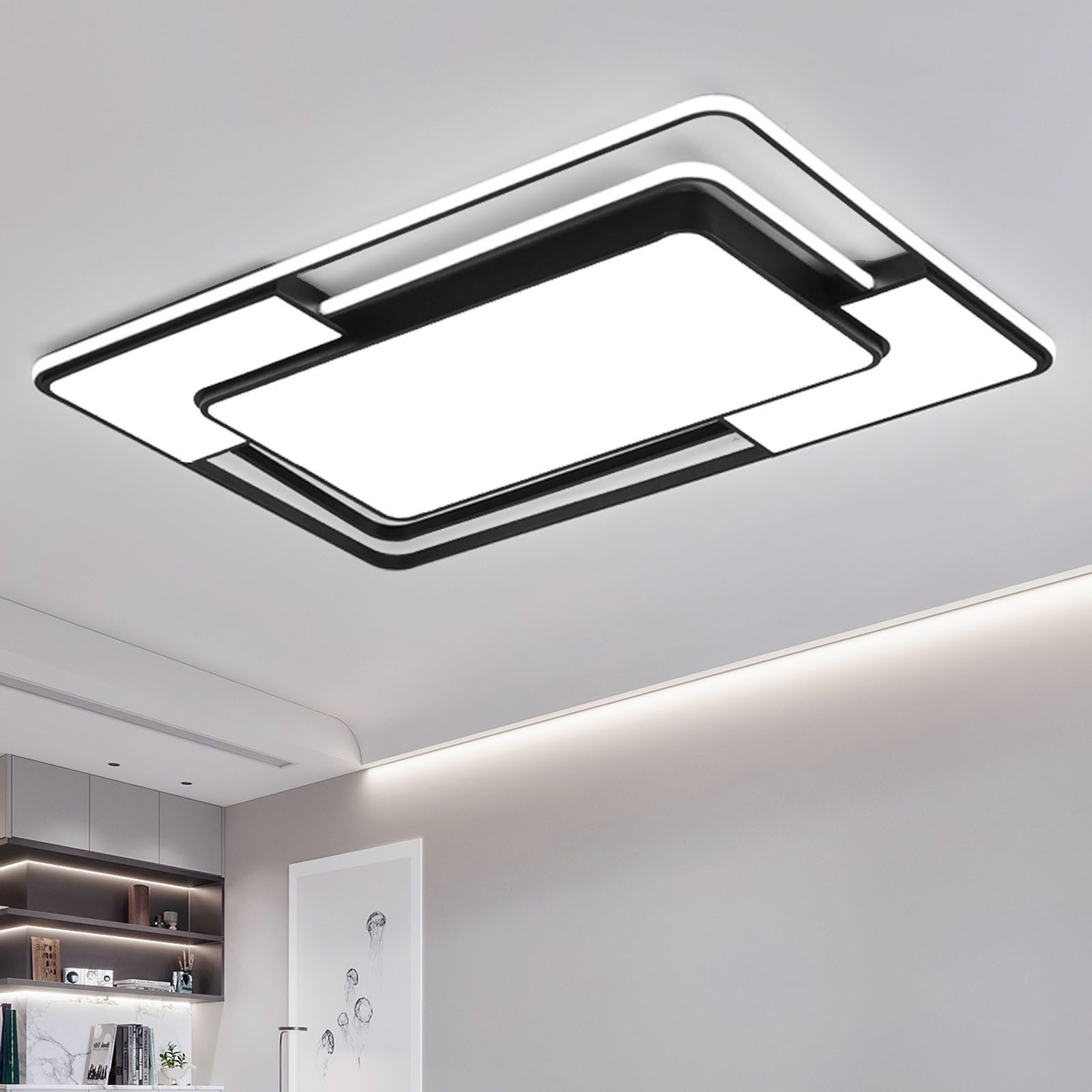 style home Deckenleuchte LED Deckenlampe dimmbar mit Fernbedienung, 150W, W günstig online kaufen