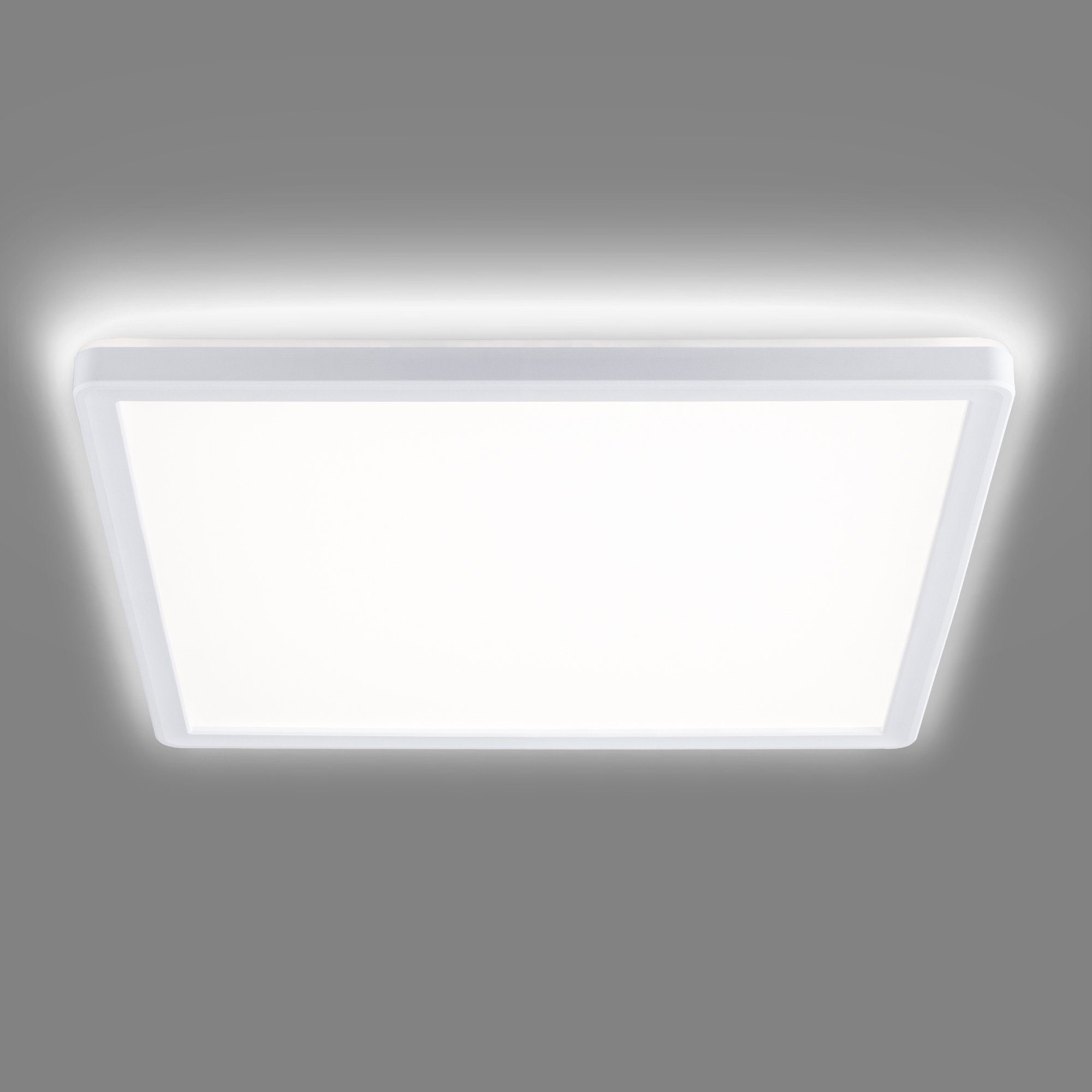 Navaris Deckenleuchte LED Deckenleuchte mit Hintergrundbeleuchtung - dimmbar - ultra flach | Deckenlampen
