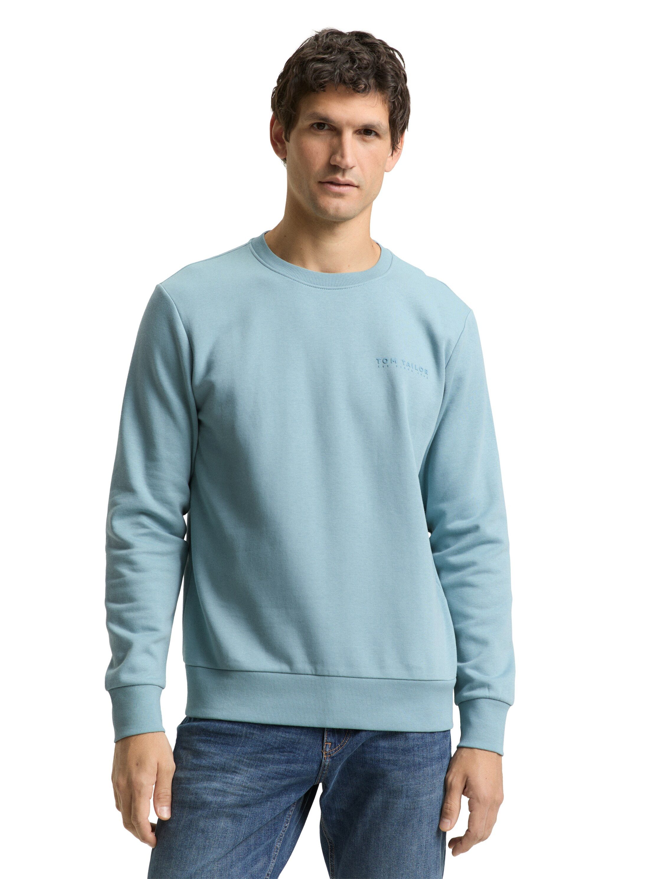 TOM TAILOR Sweatshirt mit Logo Stickerei
