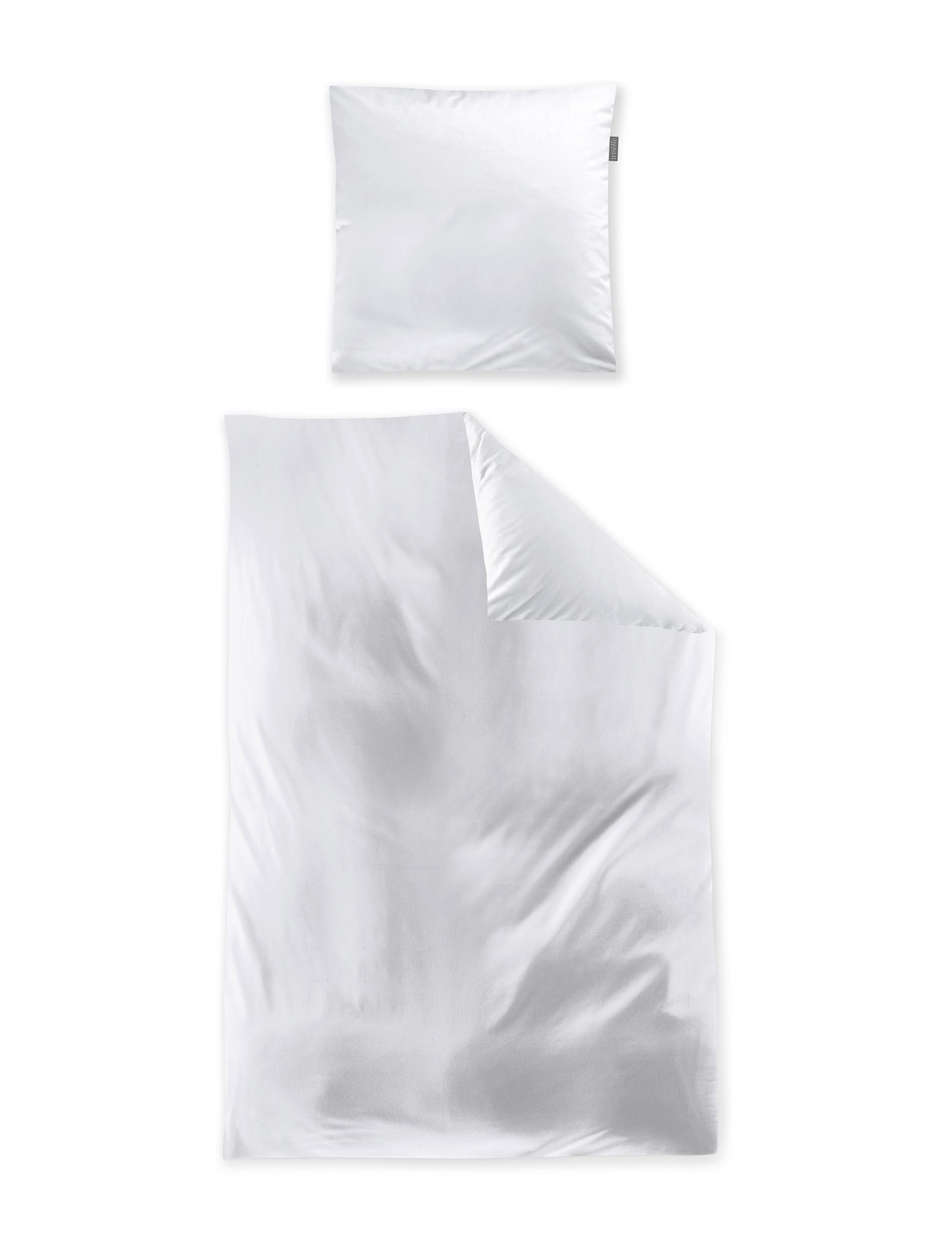 Irisette Bettwäsche Premium Satin Bettwäsche Paris, Mako-Satin, 2 teilig, hochwertige Uni Premium Bettwäsche mit Reißverschluss, 100% Baumwolle