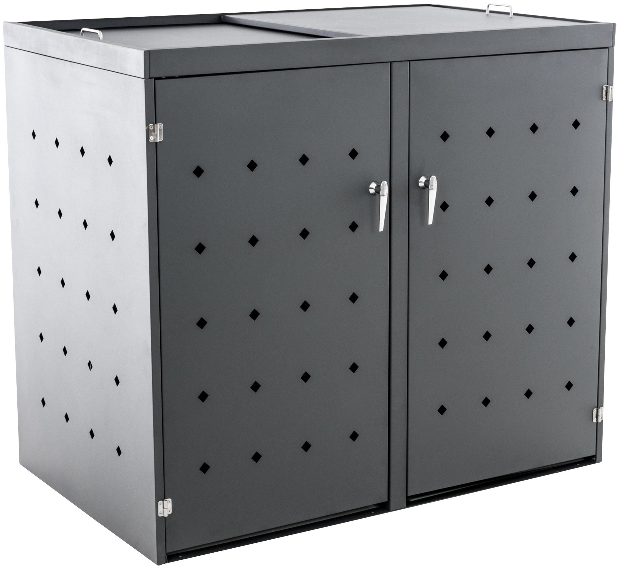 CLP Mülltonnenbox Nelli, Edelstahl, Unterstand, 2-3 Tonnen bis 240 L