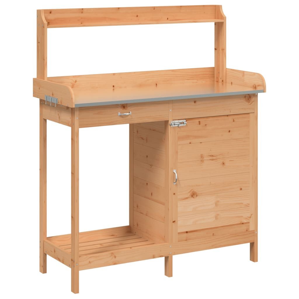 vidaXL Blumenständer Pflanztisch mit Schrank Braun günstig online kaufen