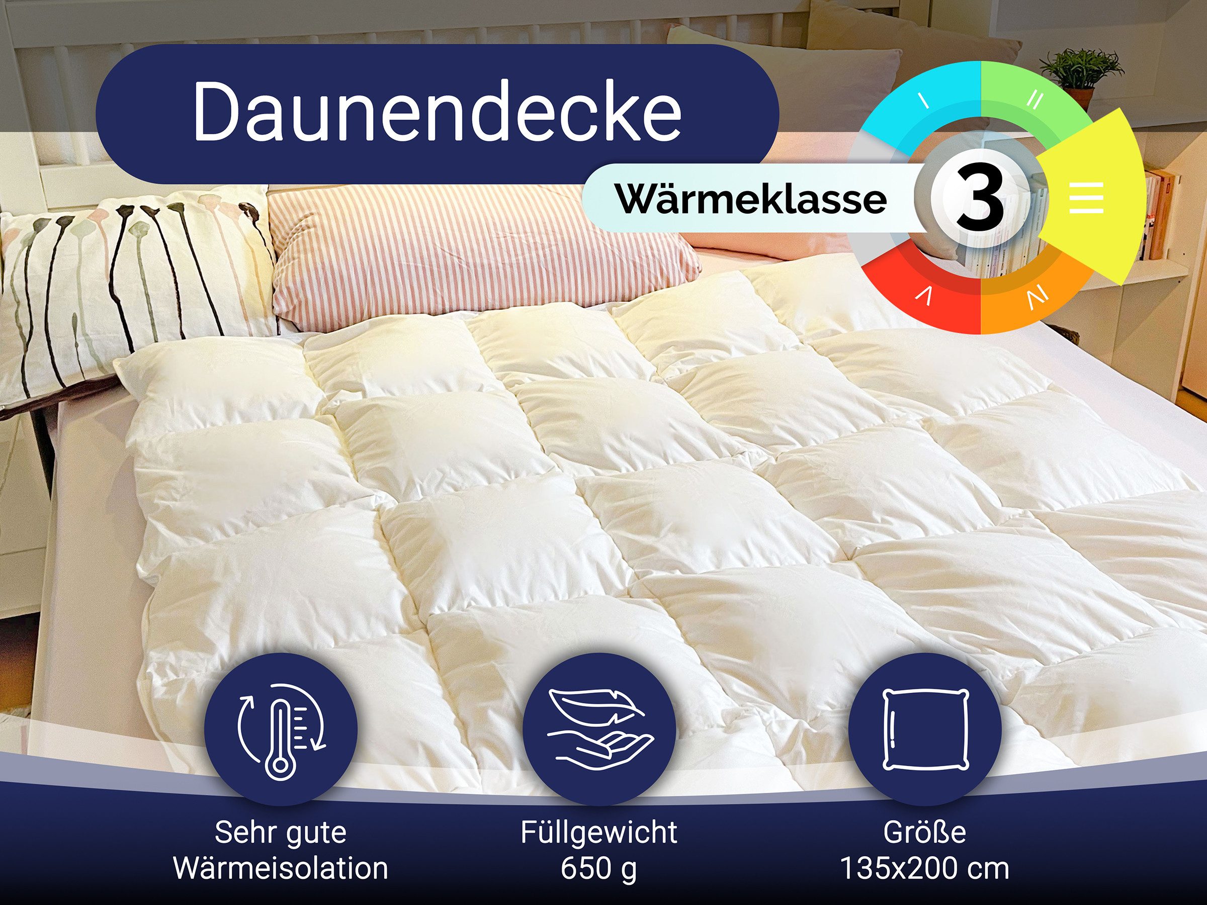 ZOLLNER Daunenbettdecke, Füllung: 90% Daunen, 10% günstig online kaufen