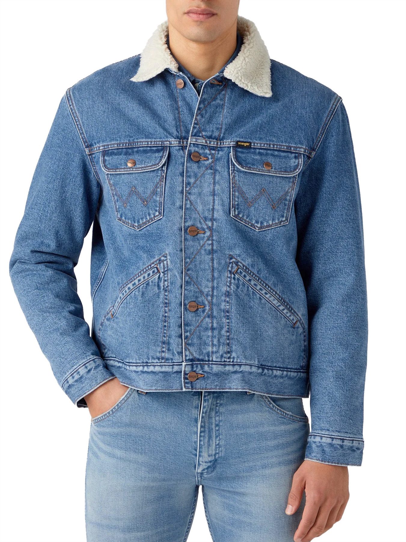 Wrangler Jeansjacke Regular Fit warm gefüttert günstig online kaufen