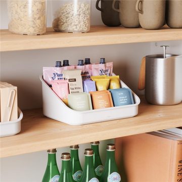 Umbra Organizer Bellwood, mit 3 Fächer, Weiß/Natur, für Snacks, Süßigkeiten, Saftboxen