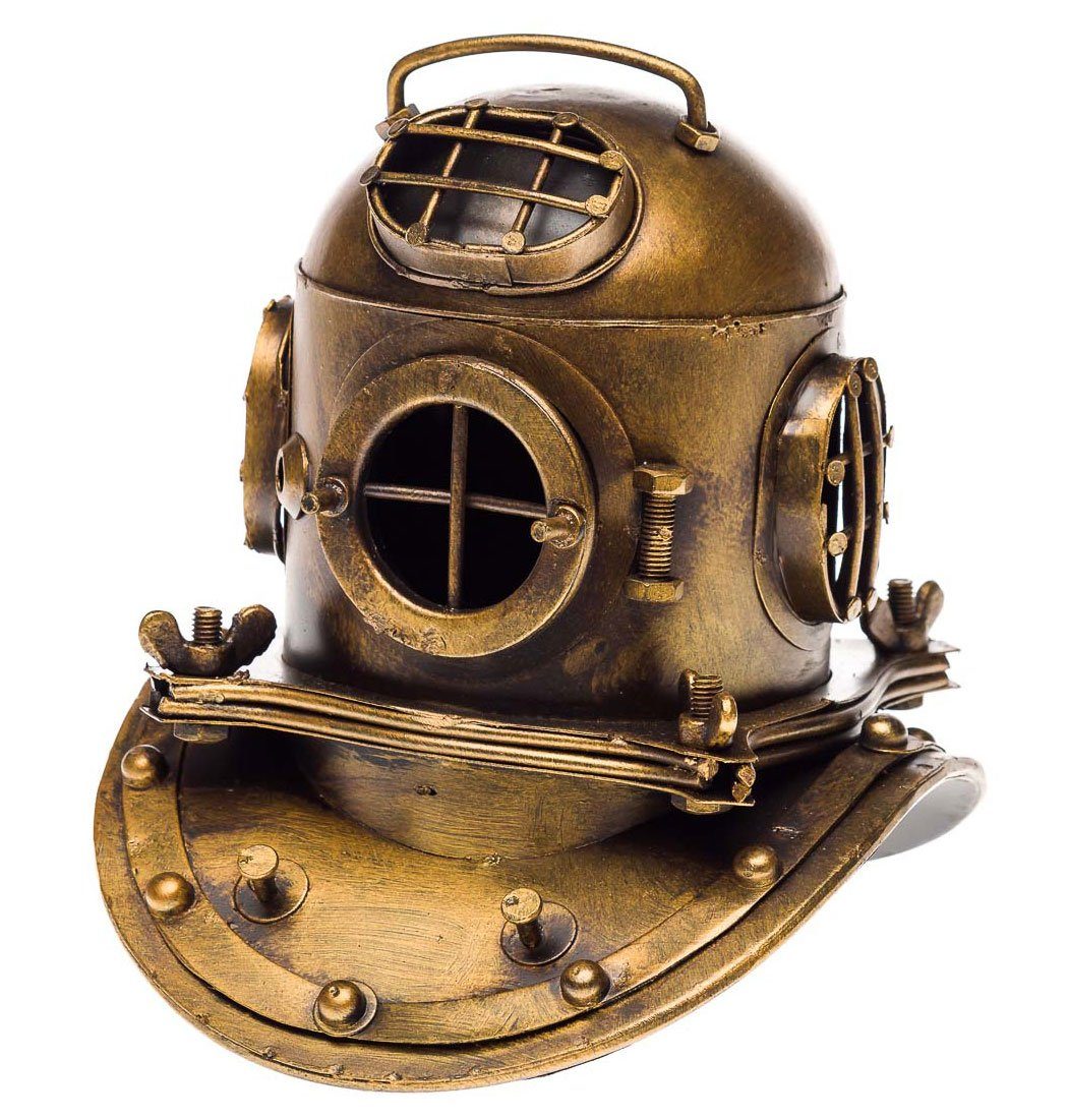 Aubaho Dekoobjekt Taucherhelm Antik-St Marine Taucherglocke Helm Dekoration 18cm Tiefsee