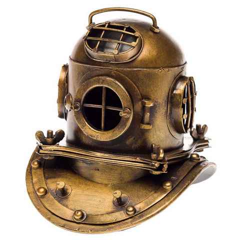 Aubaho Dekoobjekt Taucherhelm Marine 18cm Tiefsee Taucherglocke Dekoration Helm Antik-St