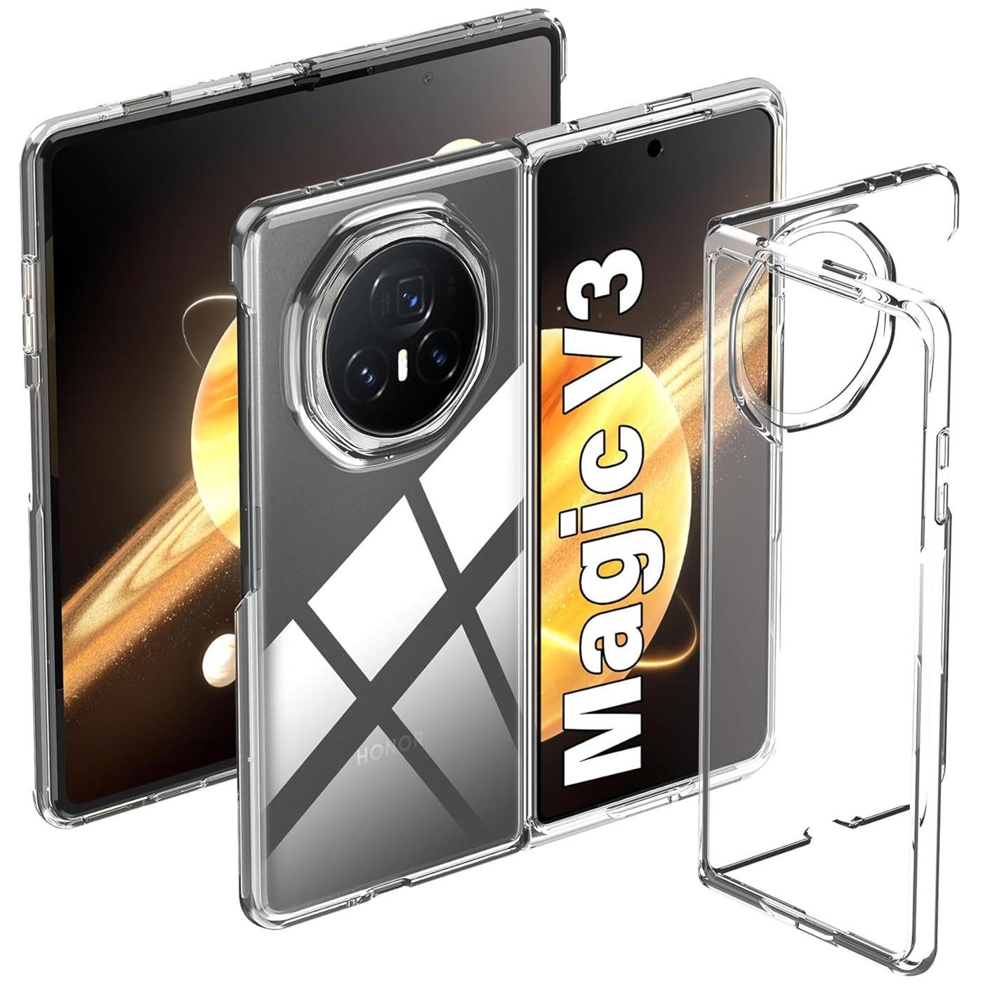 CoolGadget Handyhülle Transparent Ultra Slim Case für Honor Magic V3 7,92 Zoll, Silikon Hülle Dünne Schutzhülle für Honor Magic V3 Hülle