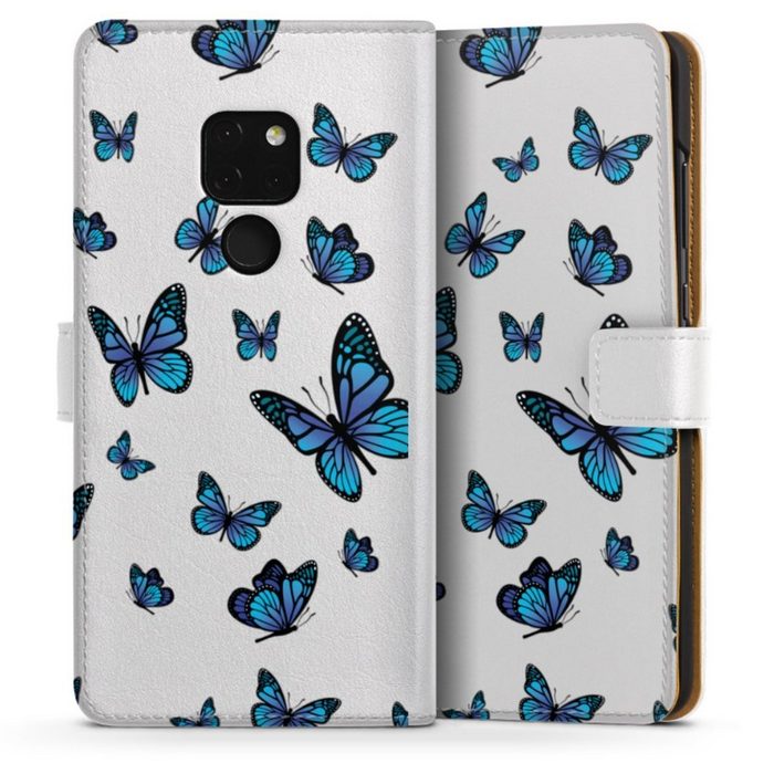 DeinDesign Handyhülle Schmetterling Muster transparent Butterfly Pattern Transparent Huawei Mate 20 Hülle Handy Flip Case Wallet Cover Handytasche Leder