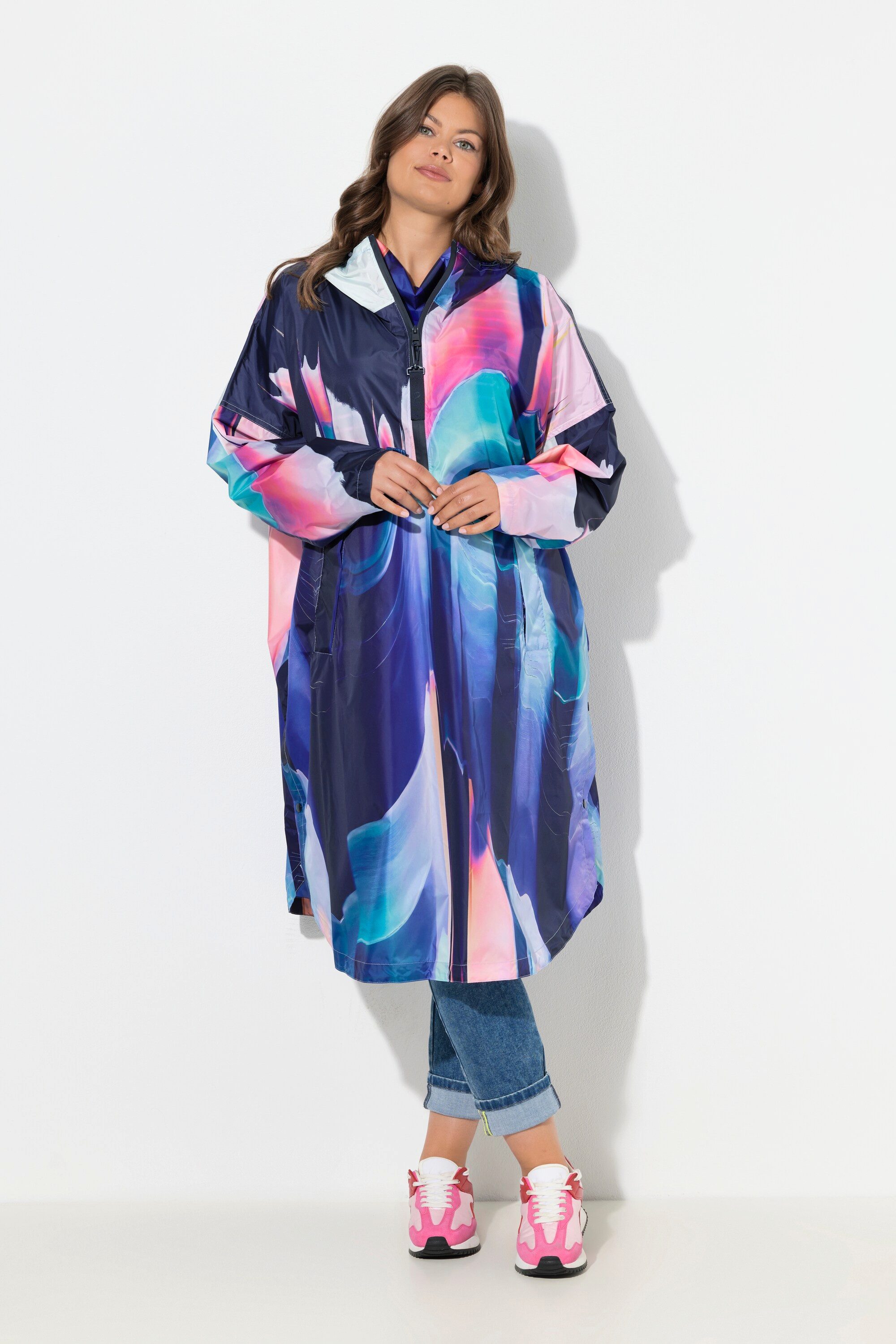 Laurasøn Funktionsjacke Funktions-Regencape Unisex Print Kapuze