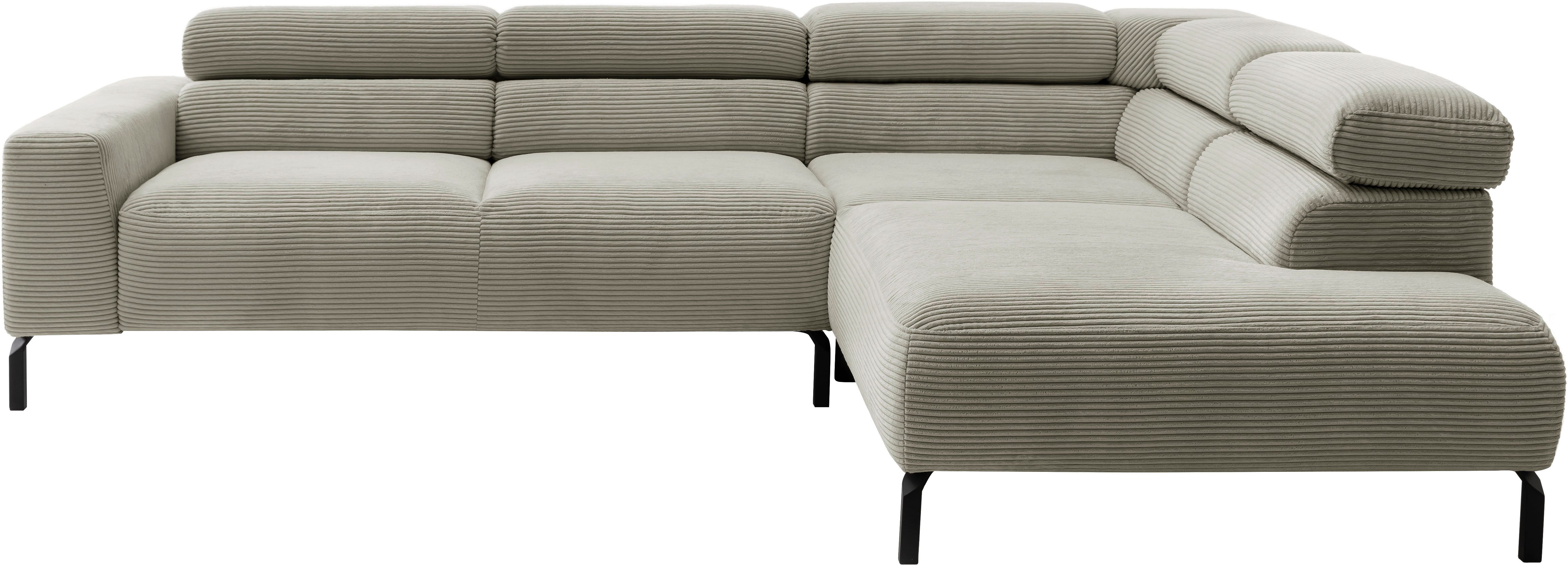 Places of Style Ecksofa "Antonelli, L-Form, inkl. Kopfteilverstellung, Brei günstig online kaufen