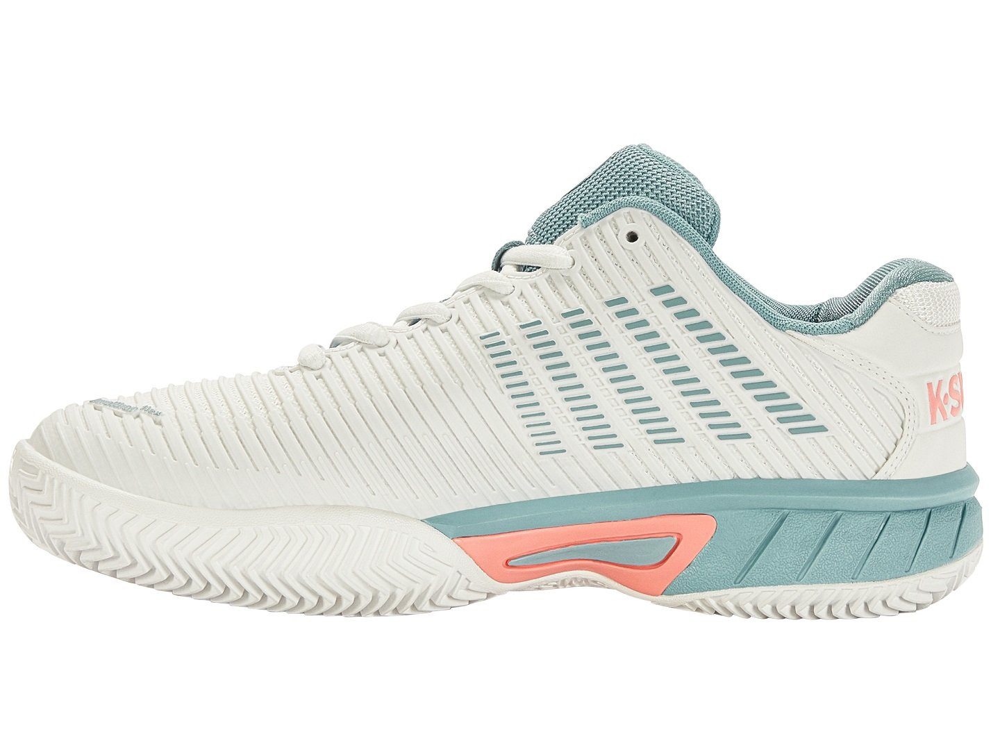 K-Swiss Performance Hypercourt Express 2 Clay/Sandplatz weiss/aquablau Kinder Tennisschuh