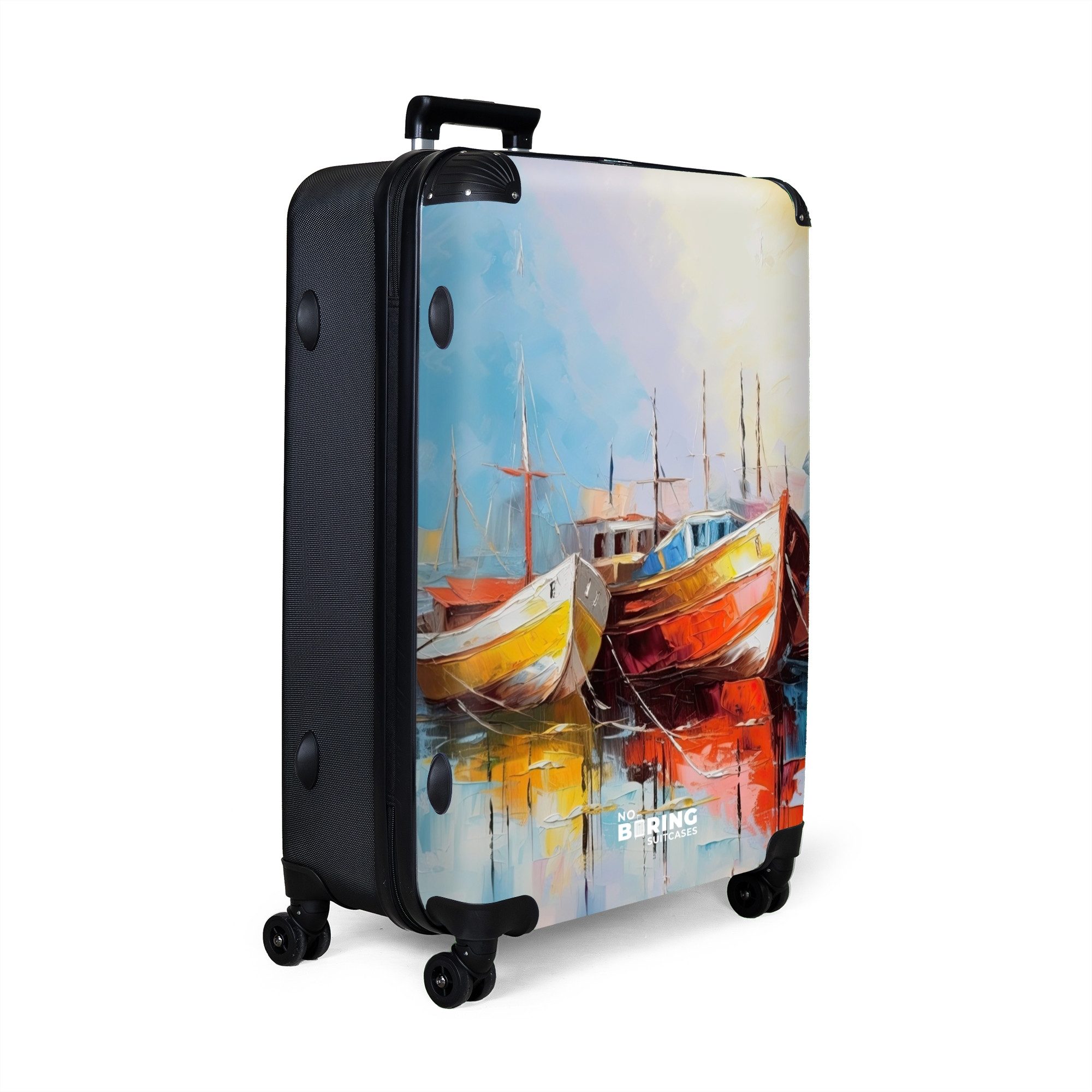 NoBoringSuitcases.com© Hartschalen-Trolley Boote - Kunst - günstig online kaufen