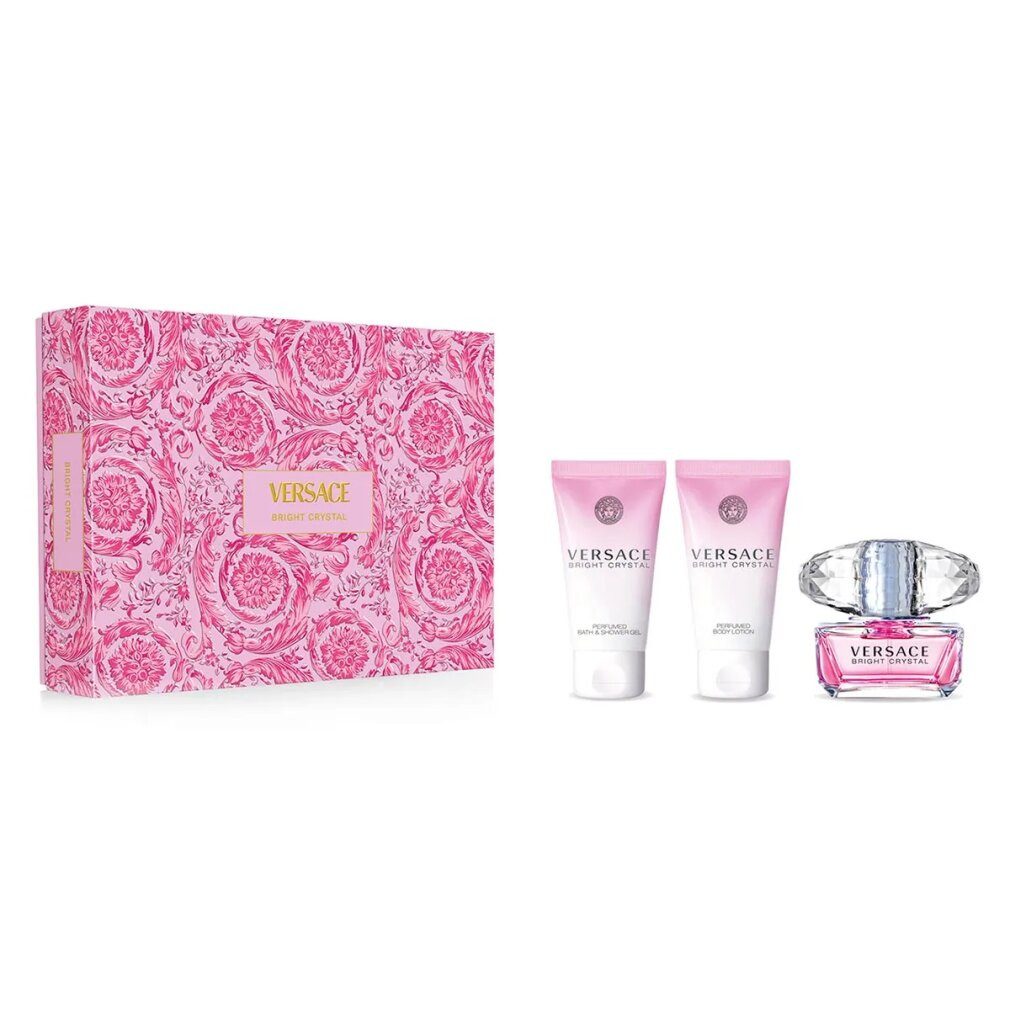 Versace Duft-Set Bright Crystal EDT 50 ml + SG 50 ml + BL 50 ml