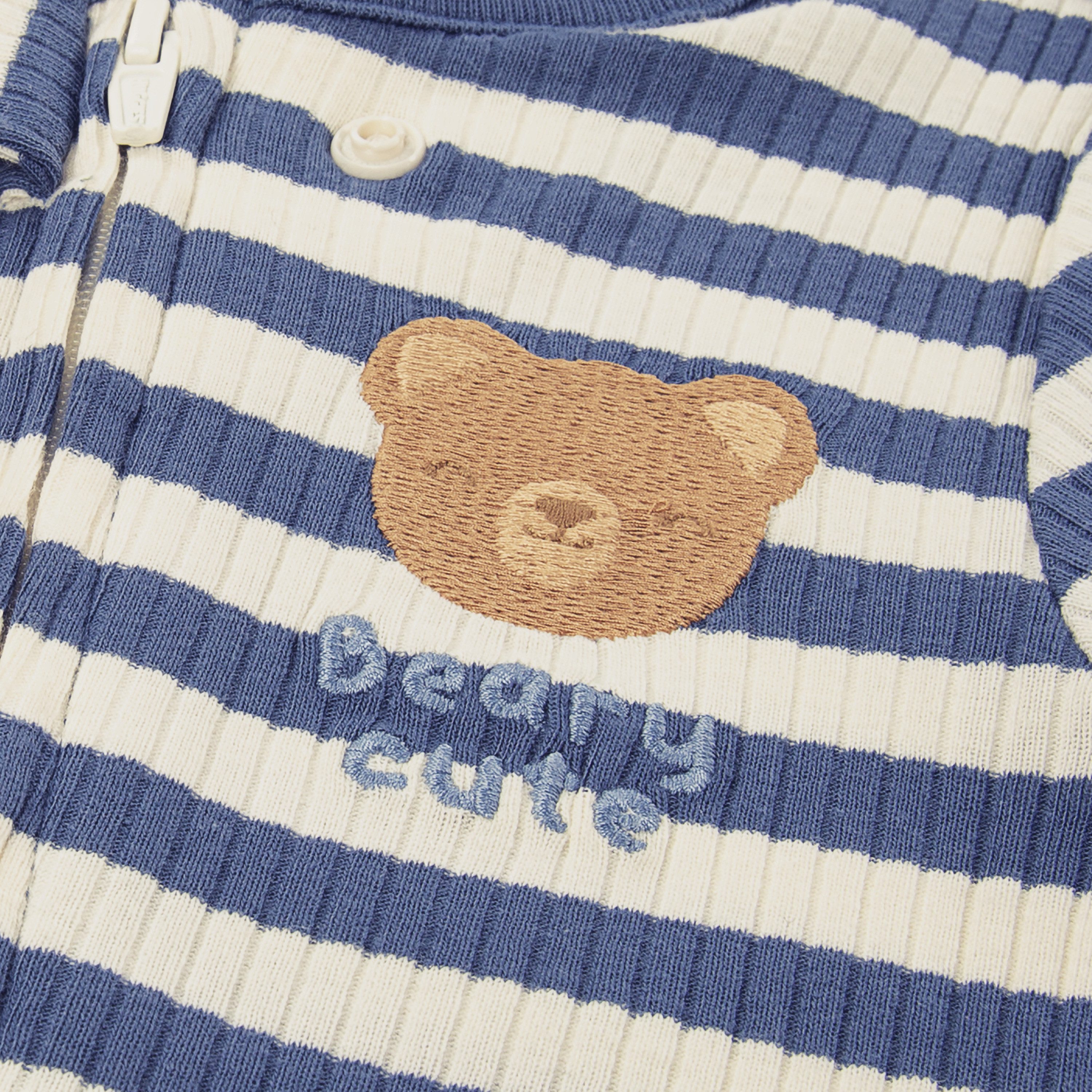 HUGGIES babywear Schlafoverall HUGB FOOTED COVERALL mit süßer Bärchenstickerei