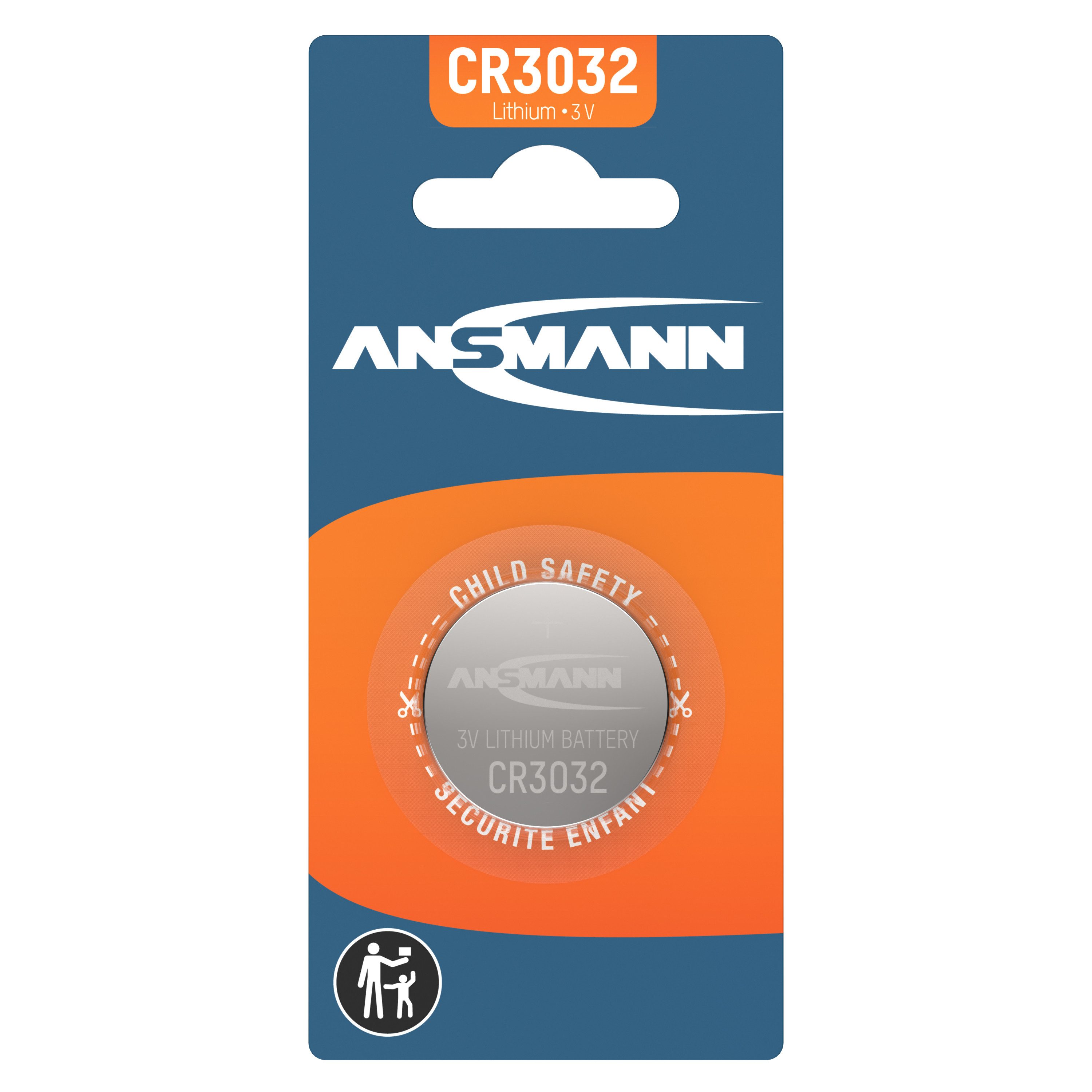 ANSMANN Lithium Knopfzelle CR3032 Knopfzelle