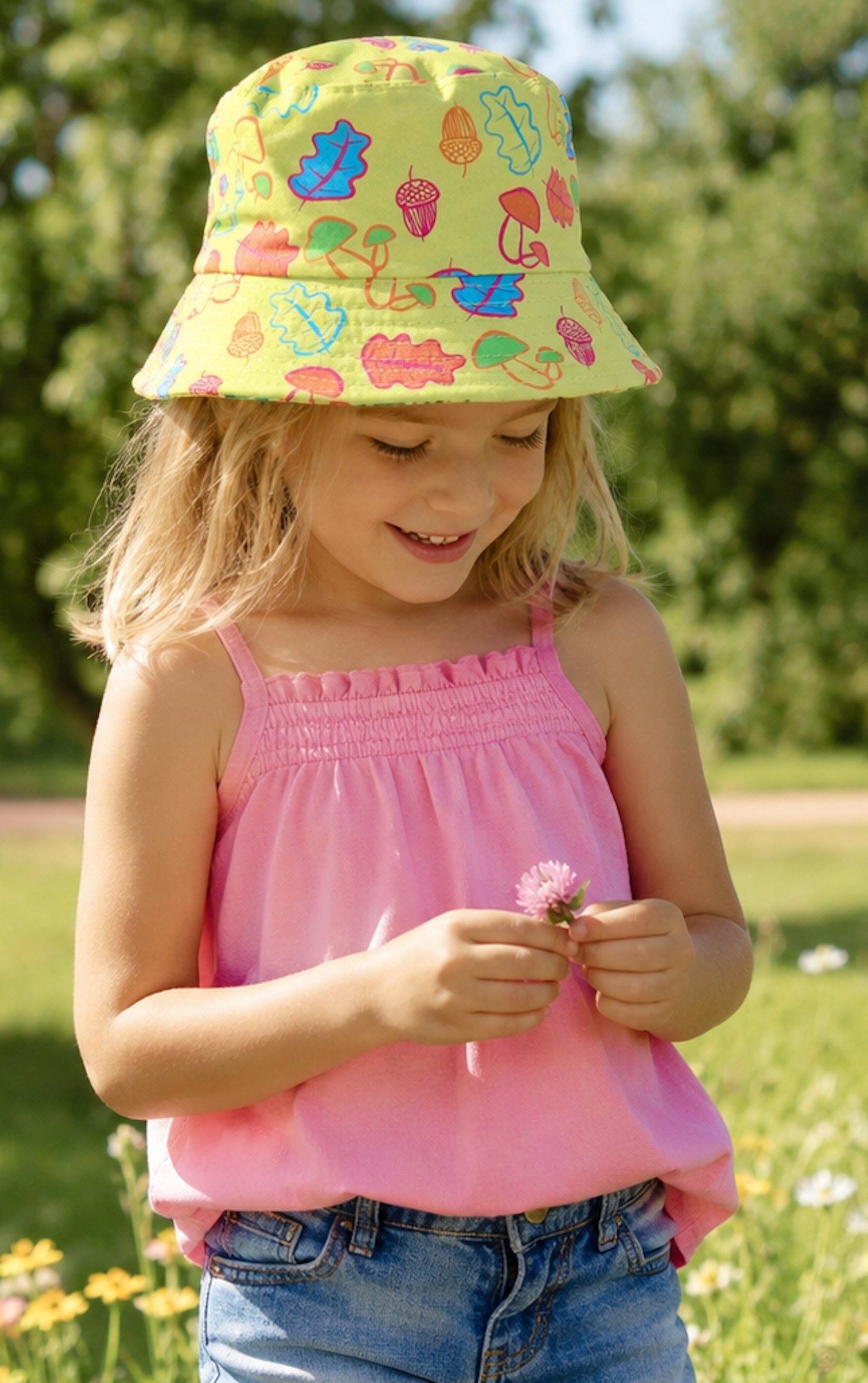 Ella Jonte Sonnenhut Bucket Hat – Wendbarer Baumwoll-Sommerhut in Türkis