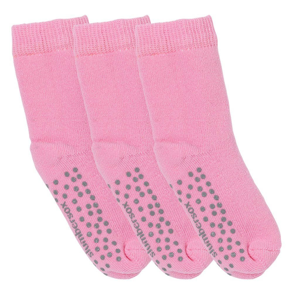 3er-Pack Rosa ABS-Socken Schlummersack zertifiziert OEKO-TEX ABS-Socken