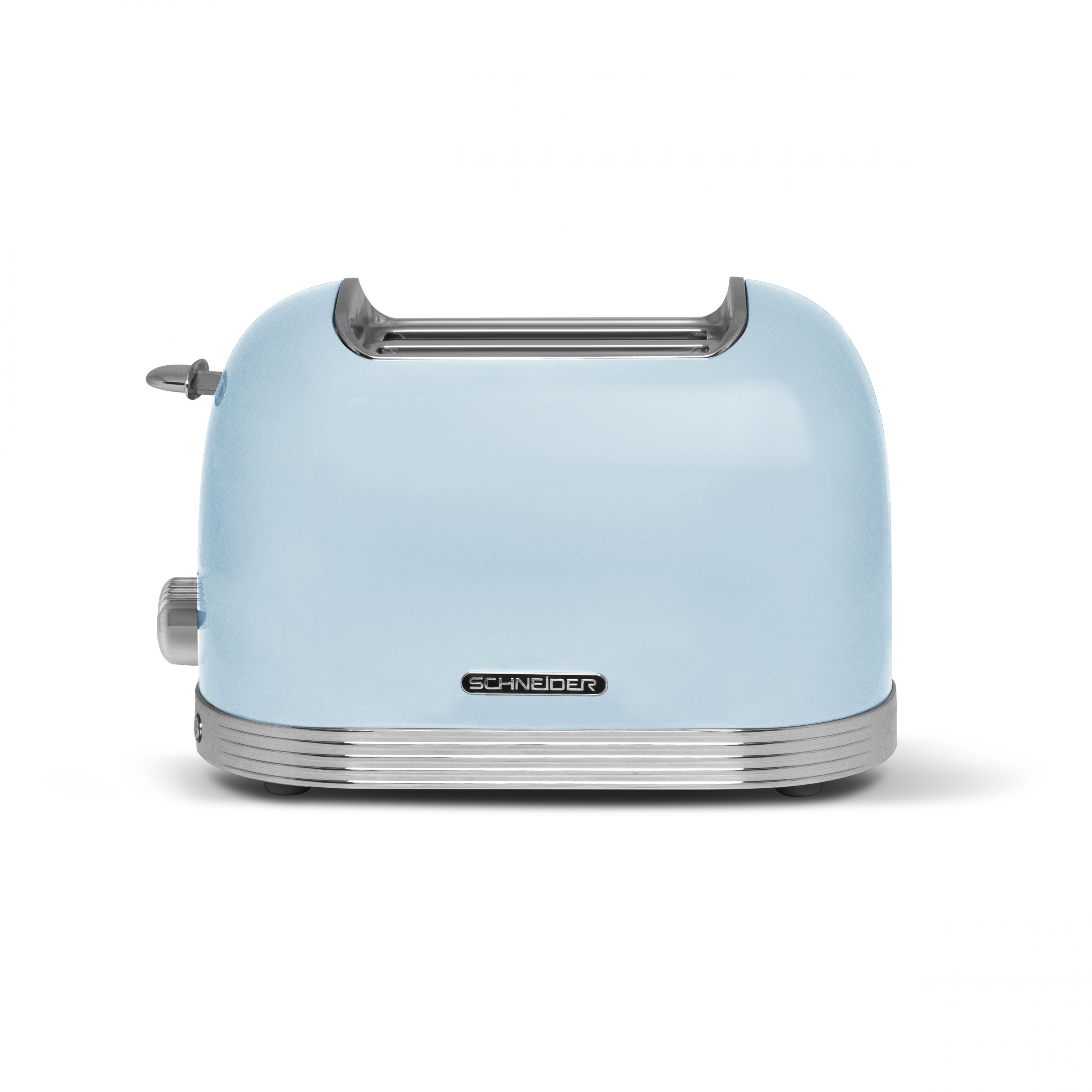 SCHNEIDER Toaster Vintage 6 Stufen Krümelschublade, 2 kurze Schlitze, für 2 Scheiben, 815 W, Auftau- und Aufwärm-Funktion, Überhitzungsschutz vintage blau