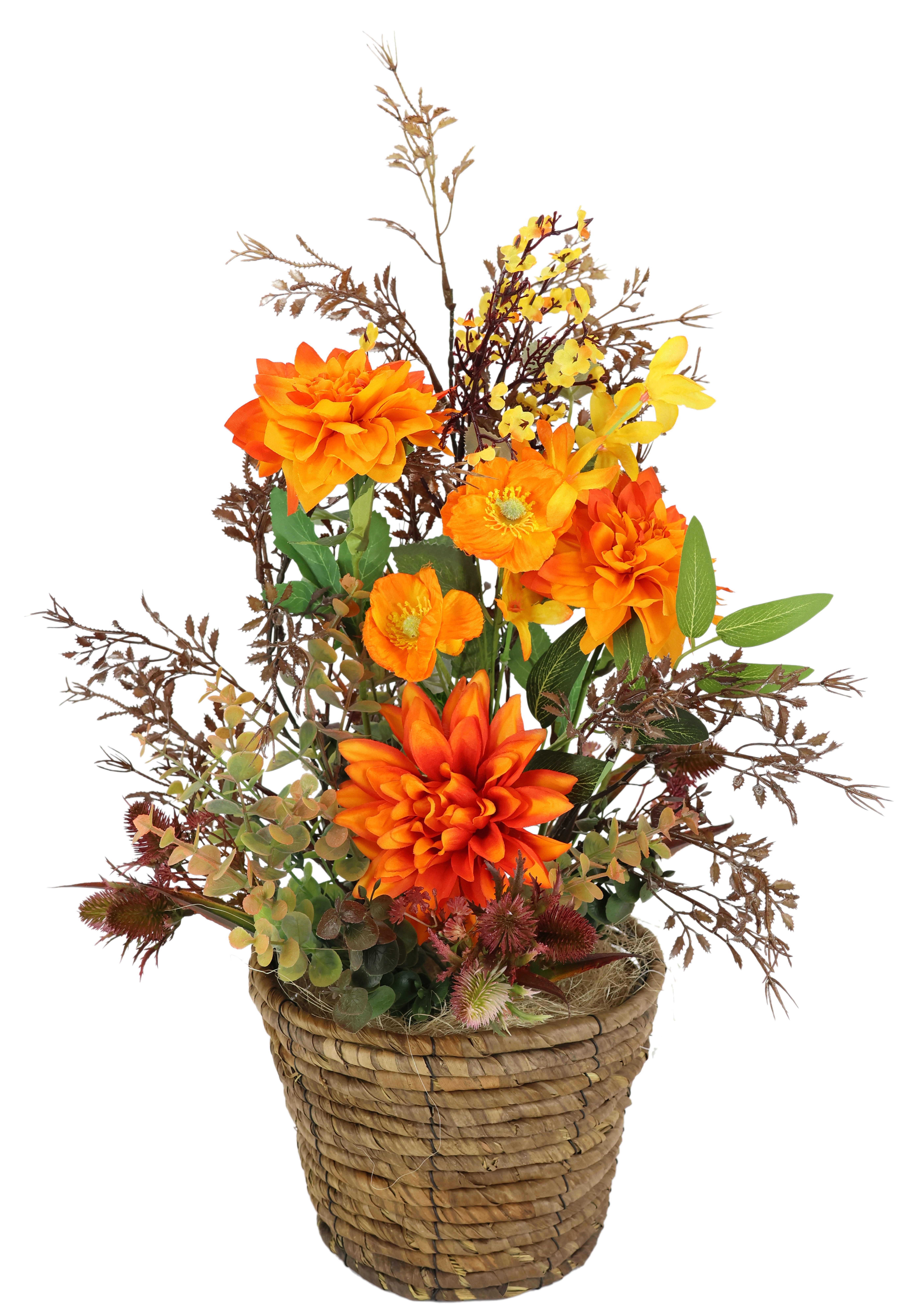 Kunstblume Blumenarrangement 'Dahlien', I.GE.A., Höhe 55 cm, Im Topf Künstl günstig online kaufen