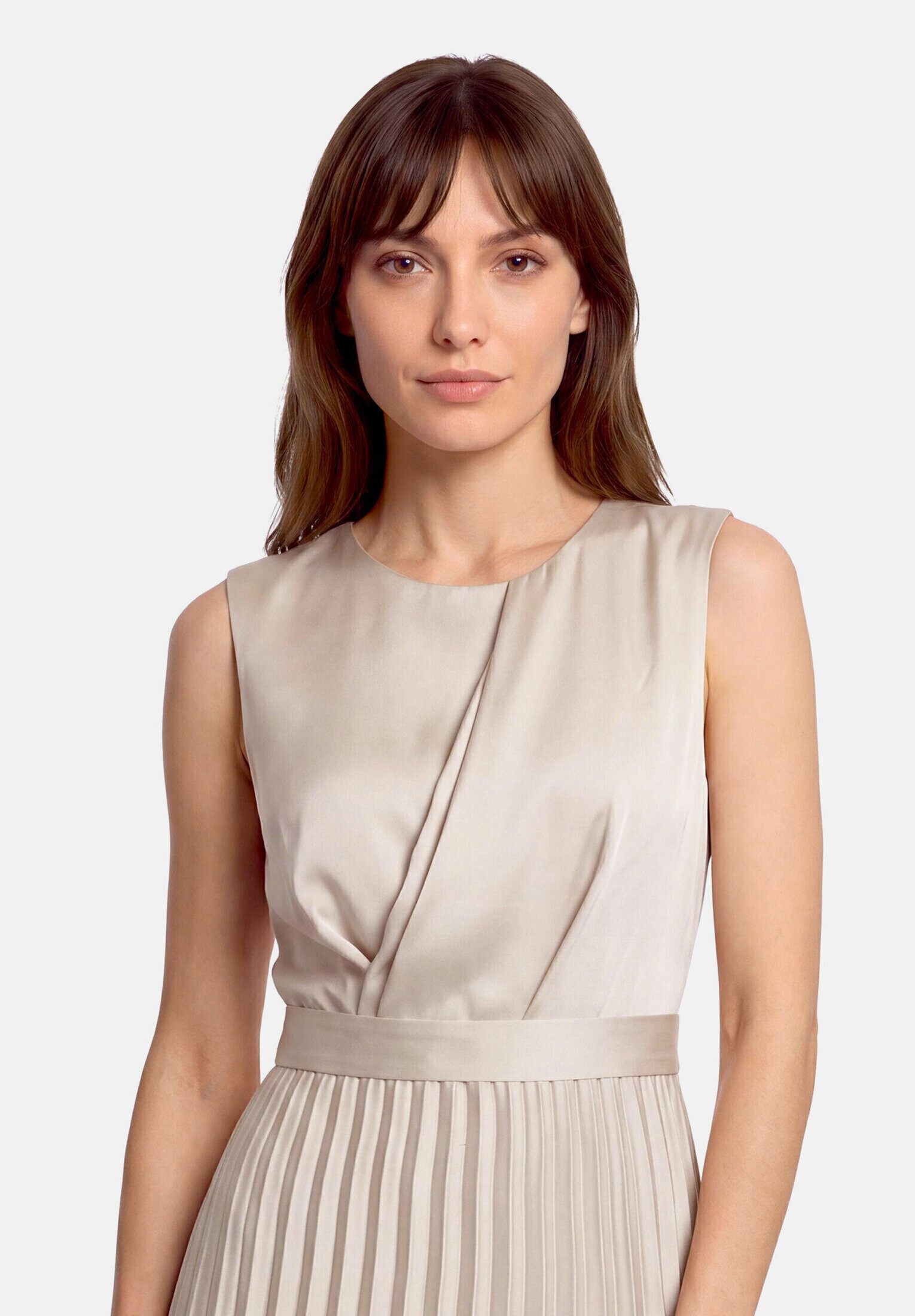 Betty&Co Midikleid Damen mit Plissee Plissee
