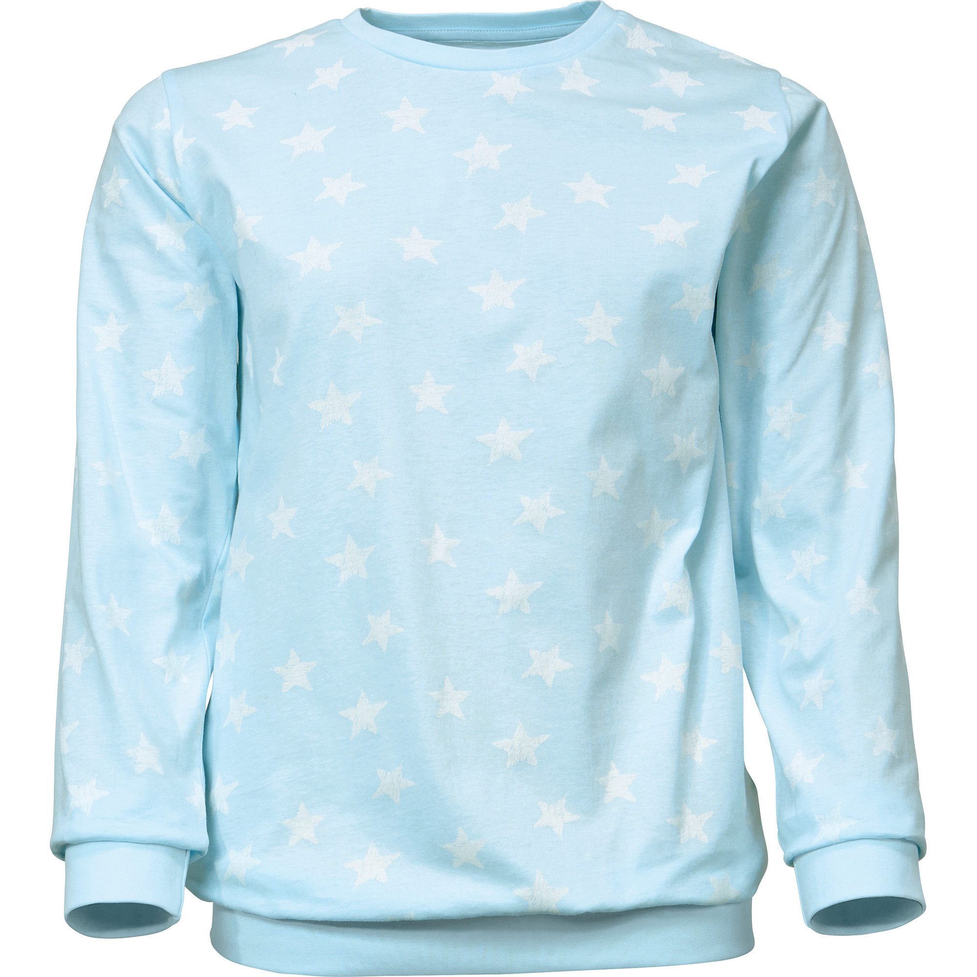 REDBEST Pyjama Damen-Schlafanzug Single-Jersey Sterne: Oberteil