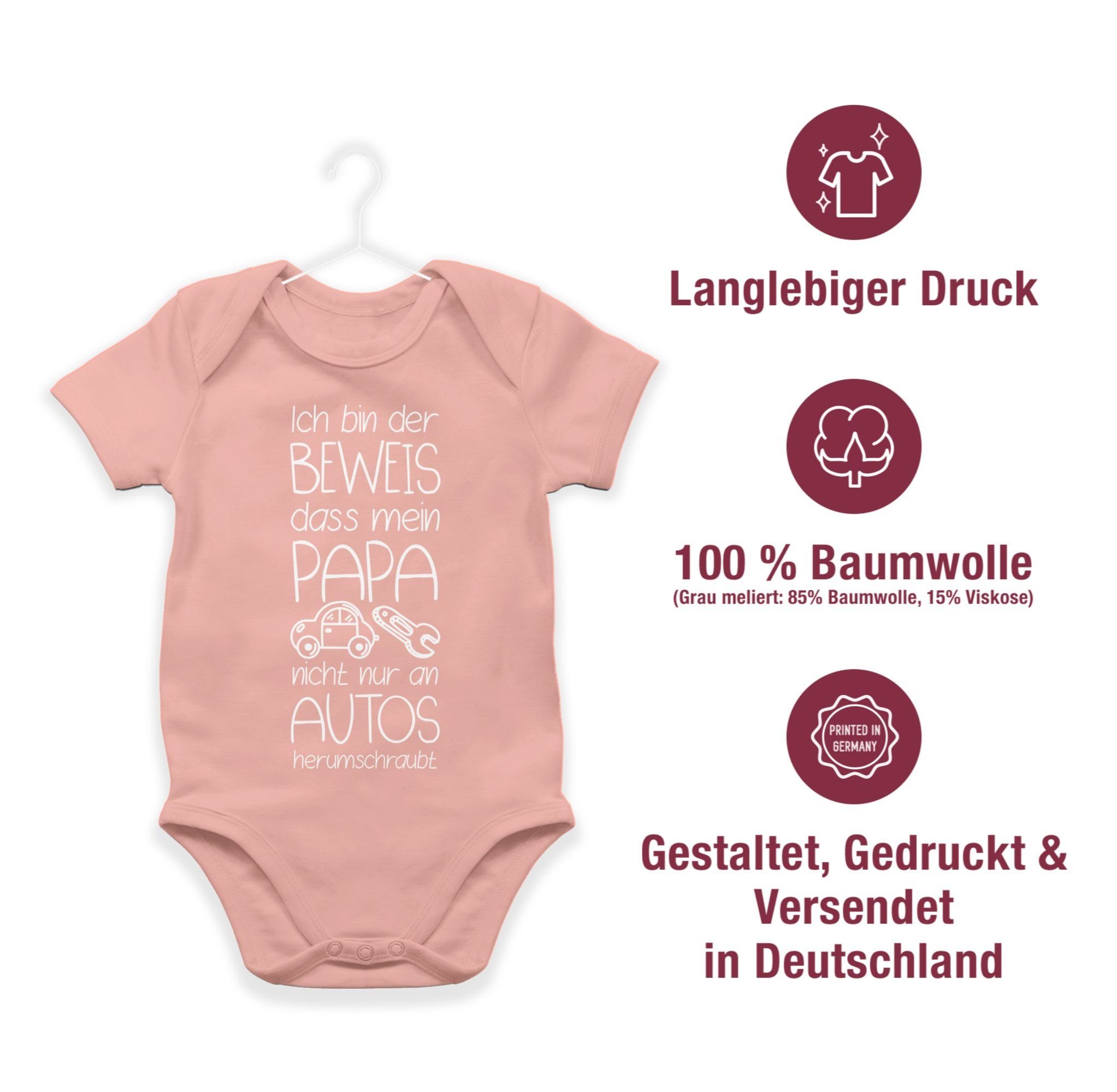 Sprüche Shirtracer nicht dass 3 Beweis an Ich Baby bin Autos Papa der Babyrosa mein Shirtbody herumschraubt nur wei