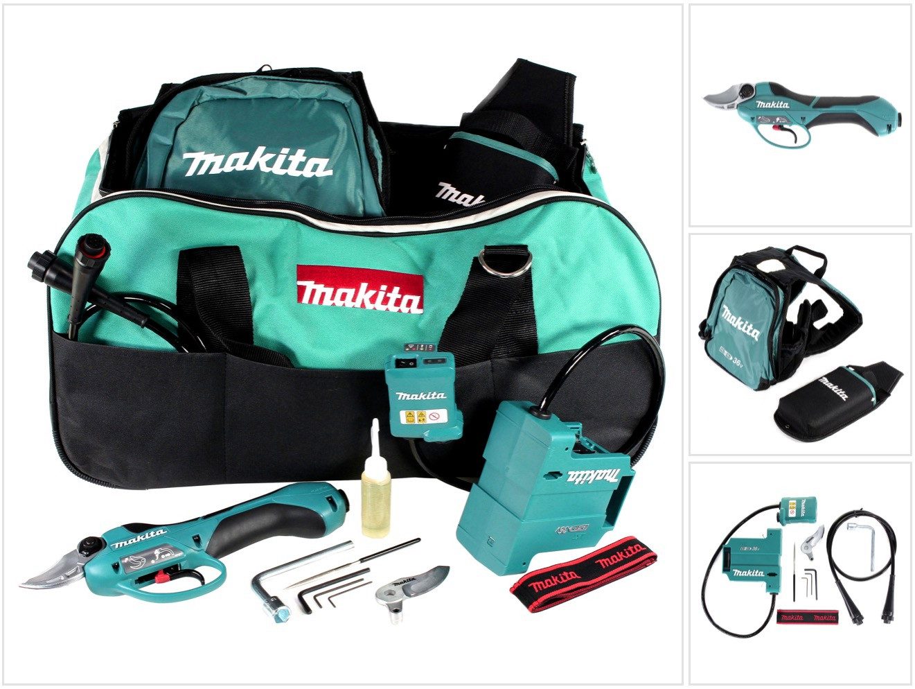 Makita Akku-Astschere DUP 361 Z Akku Rebschere Astschere 36 V (2x 18 V) + Tasche