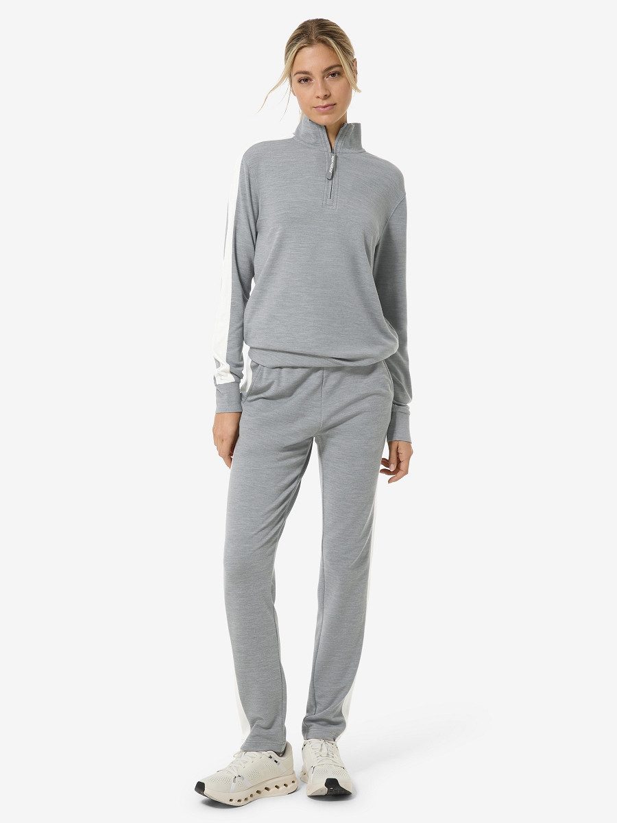 SUPER.NATURAL Rollkragenpullover für Damen, Merino W COLORADO ZIP TURTLENECK mit Stehkragen, atmungsaktiv