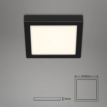 Briloner Leuchten LED Deckenleuchte 3466-415, LED fest verbaut, Neutralweiß, Deckenlampe modern 16,5W 1600lm 4000K IP20 22,5cm