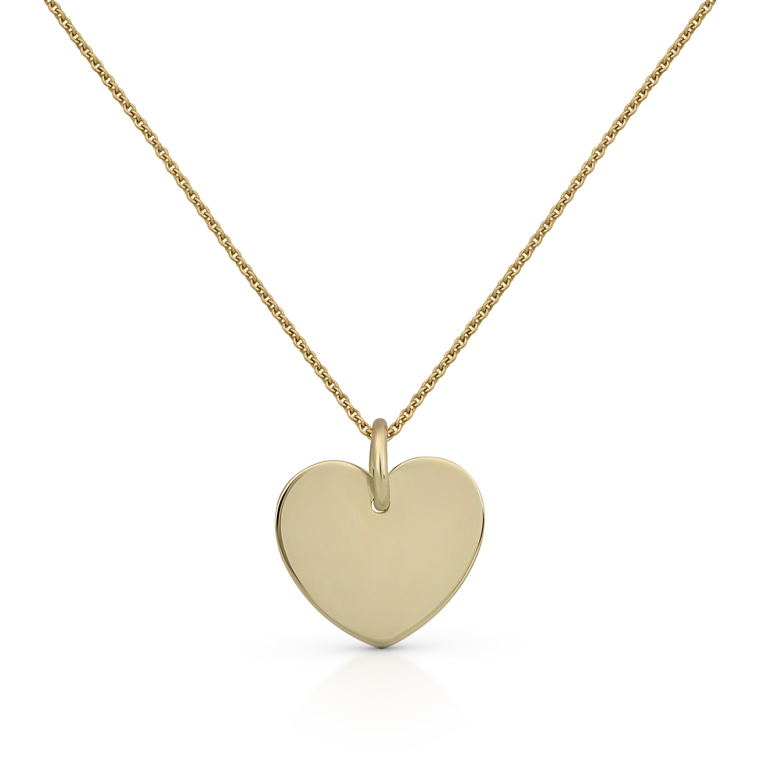Orolino Kette mit Anhänger Gold 375 mit Herz-Anhänger 40/42cm lang günstig online kaufen