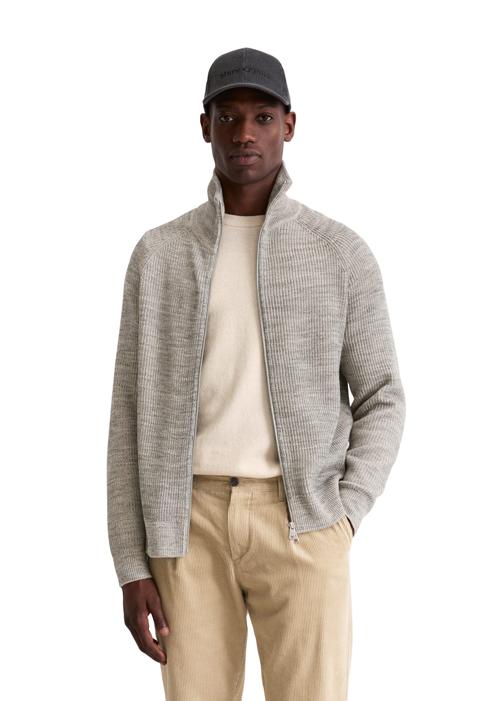 Marc O'Polo Cardigan aus Baumwoll-Schurwoll-Mix