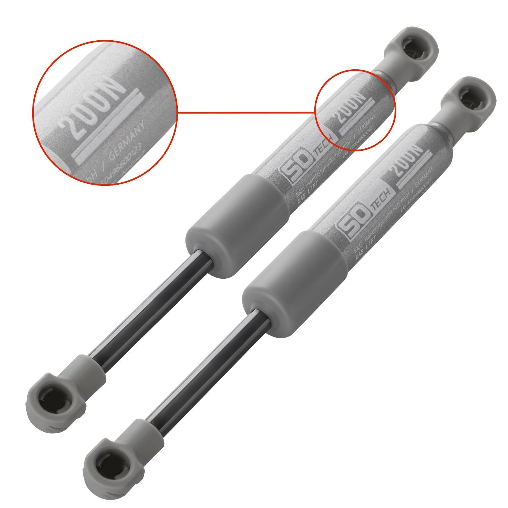 SO-TECH® Möbelbeschlag Original-Ersatzteil für Kesseböhmer Soft-Lift- und HSB (2 St), Kompressionsfeder 200N für KESSEBÖHMER Lift-o-Mat