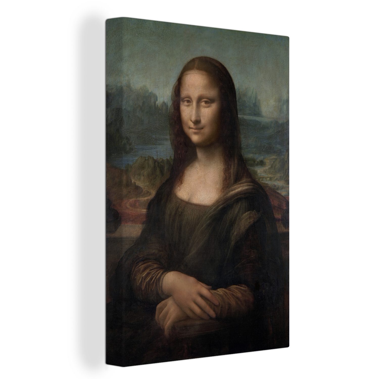 OneMillionCanvasses® Leinwandbild Mona Lisa - Leonardo Da Vinci, (1 St), Leinwandbild fertig bespannt inkl. Zackenaufhänger, Gemälde, 20x30 cm