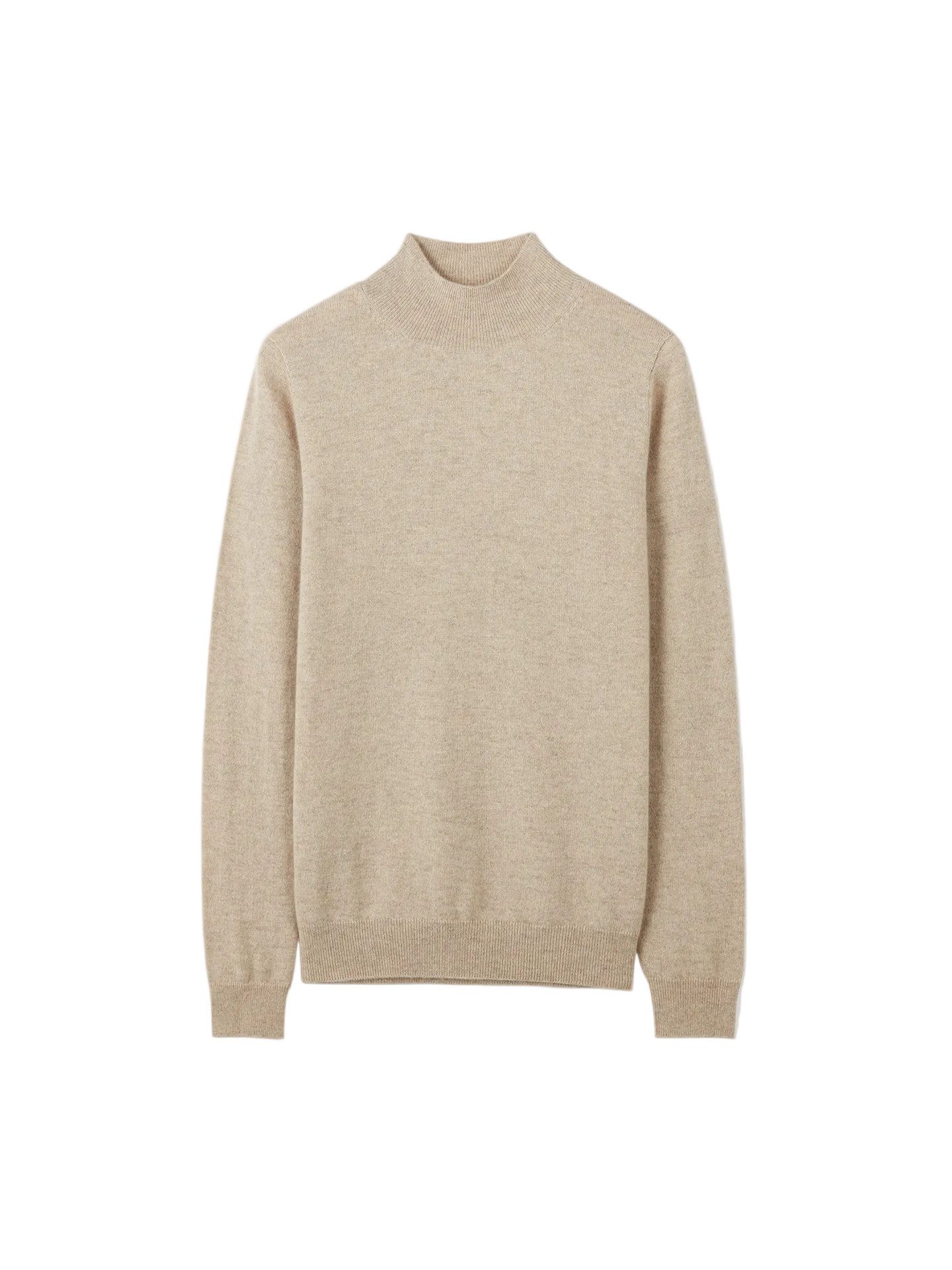 GOBI Cashmere Stehkragenpullover Naturfarbe Basic Stehkragenpullover aus Kaschmir