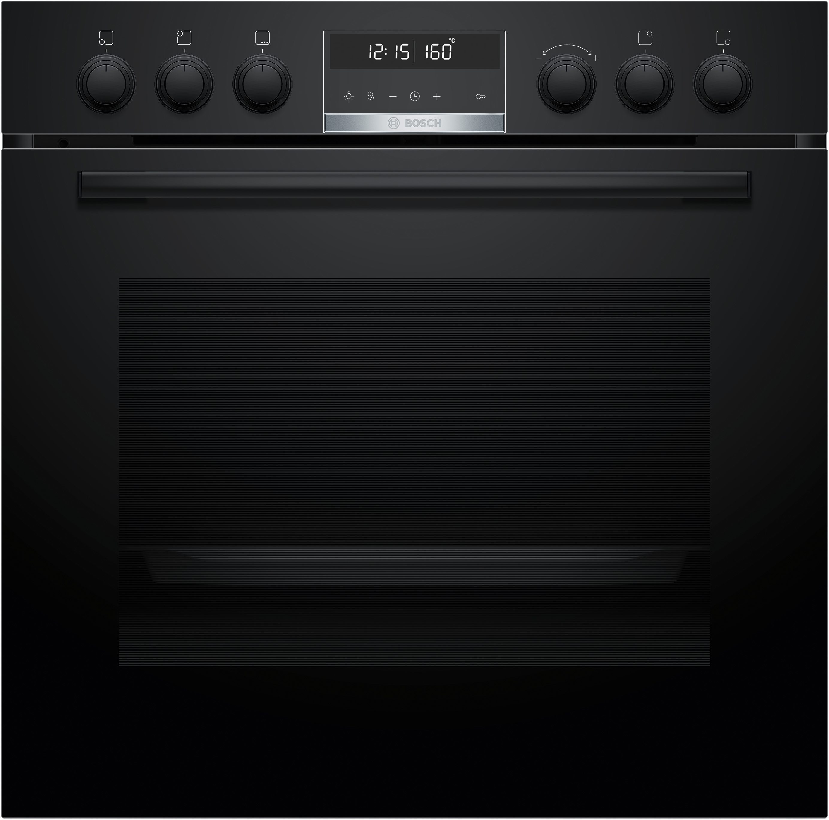 BOSCH Induktions Herd-Set HND675LS67, mit Backwagen, Pyrolyse-Selbstreinigung, Backwagen mit ausziehbarer Tür für bequemes Kochen & Backen