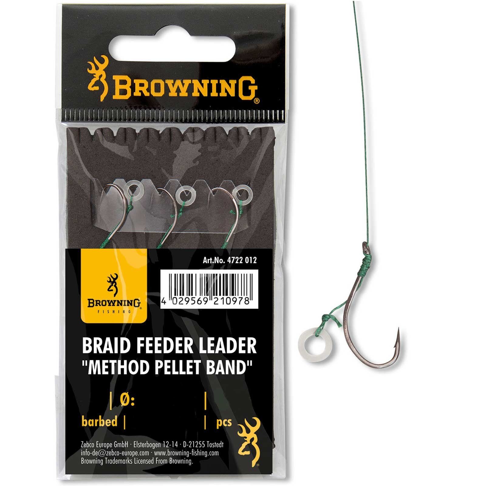 Browning Feederhaken, Browning Braid Feeder Leader Method bronze Gr.6 Pellet Band