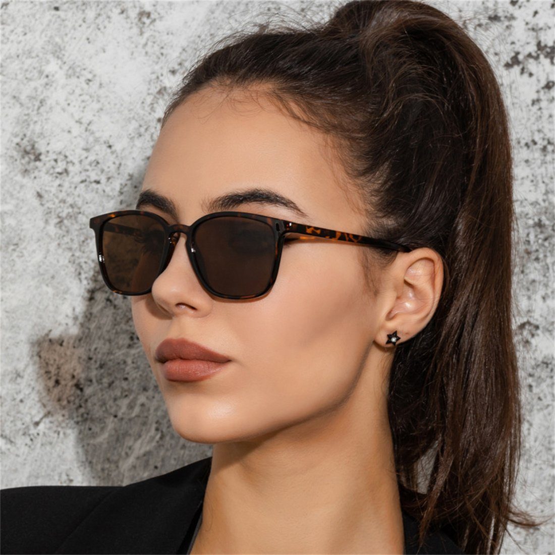 DÖRÖY Sonnenbrille Quadratische Retro-Sonnenbrillen für Männer und Frauen, Sonnenbrillen