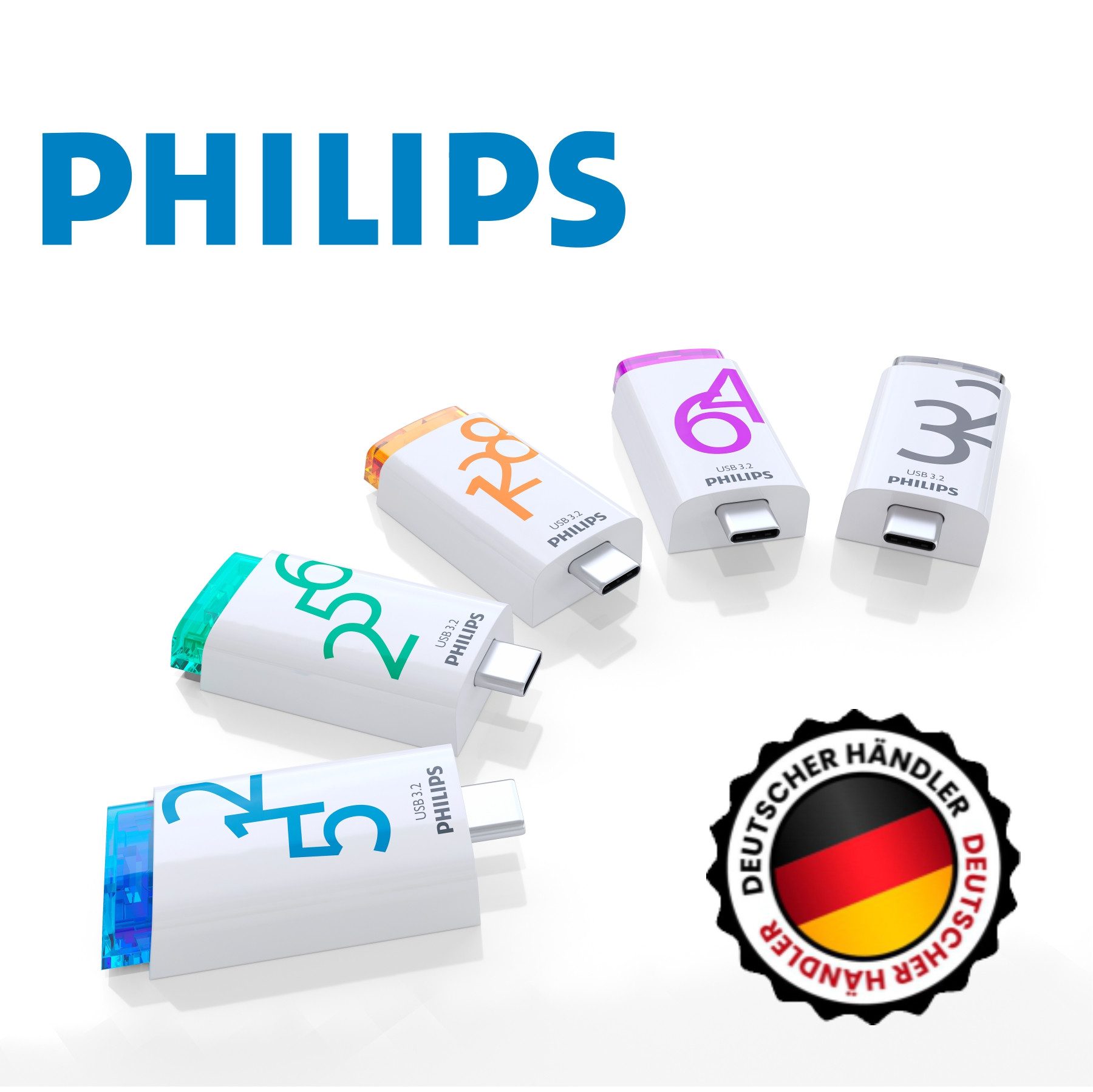 Philips Philips USB Stick 3.2 Click USB-C 64 GB USB-Stick (USB USB-C)