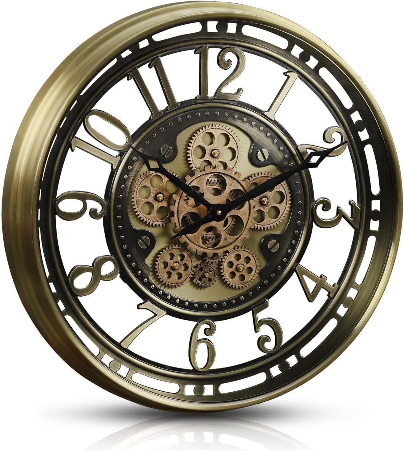 Samilito Uhr Wanduhr mit echtem Bewegungsgetriebe günstig online kaufen