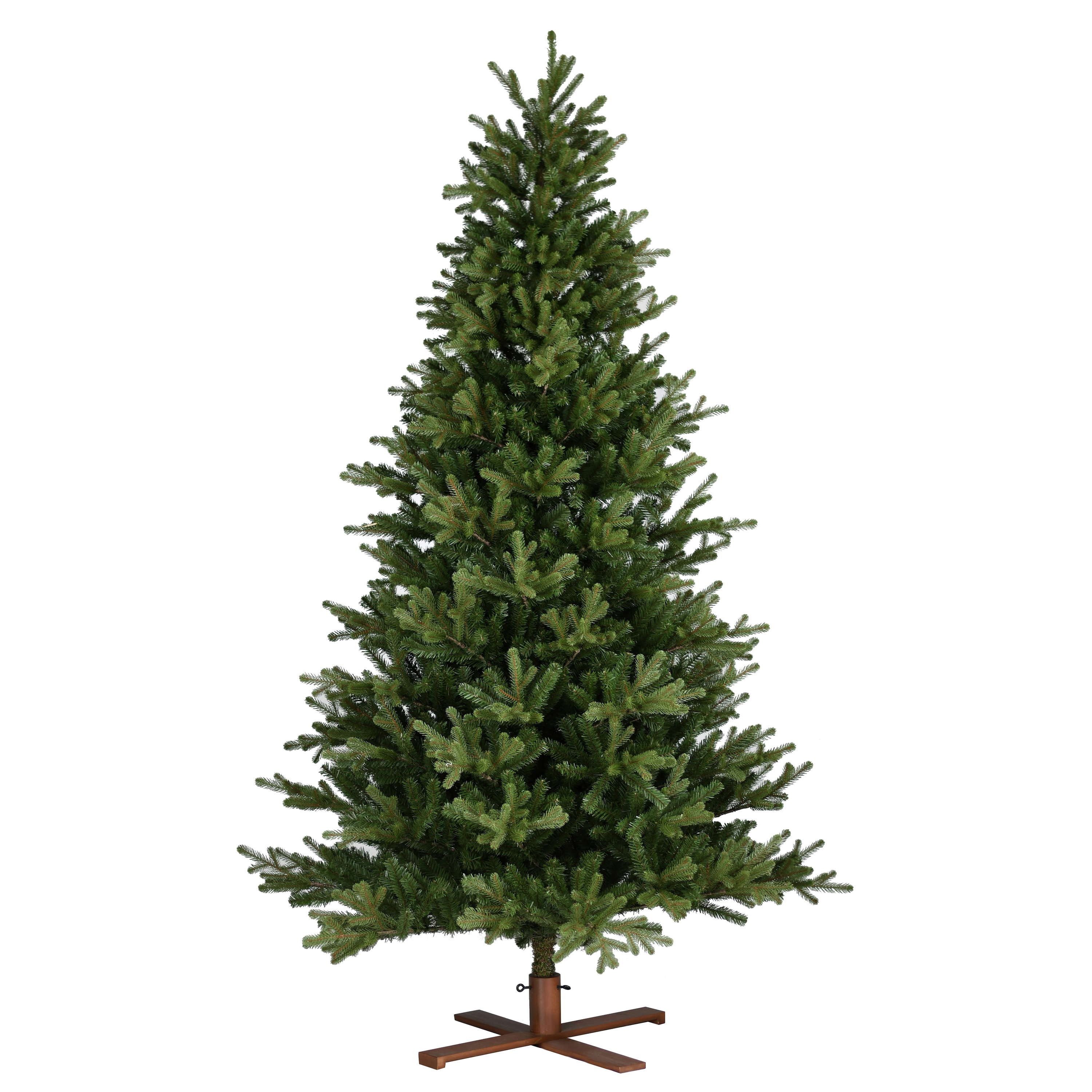 artplants Künstlicher Weihnachtsbaum Deko Christbaum ROM, Holzständer, grün, 200cm, Ø 130cm