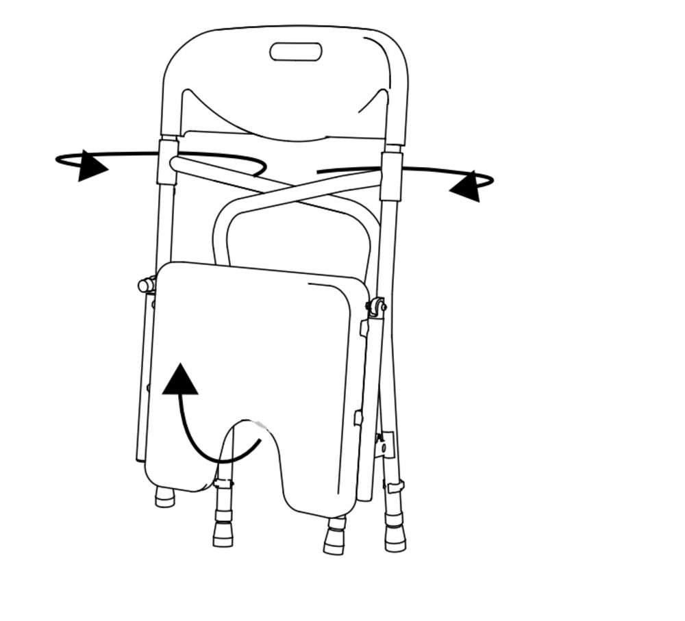 Dietz Group Duschstuhl Duschstuhl 9400-A, faltbar, Rutschfester und Höhenverstellbarer Duschstuhl