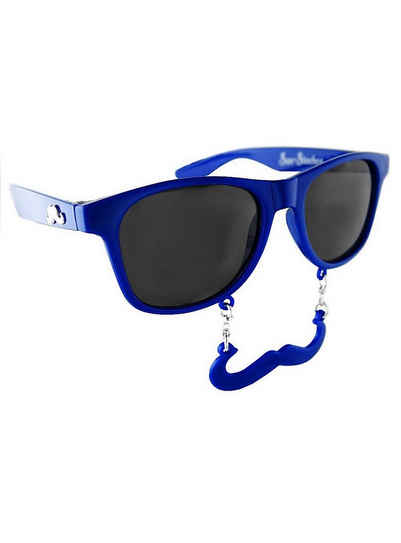 Sun Staches Kostüm Partybrille Classic marineblau, Lustige Brille mit Bart