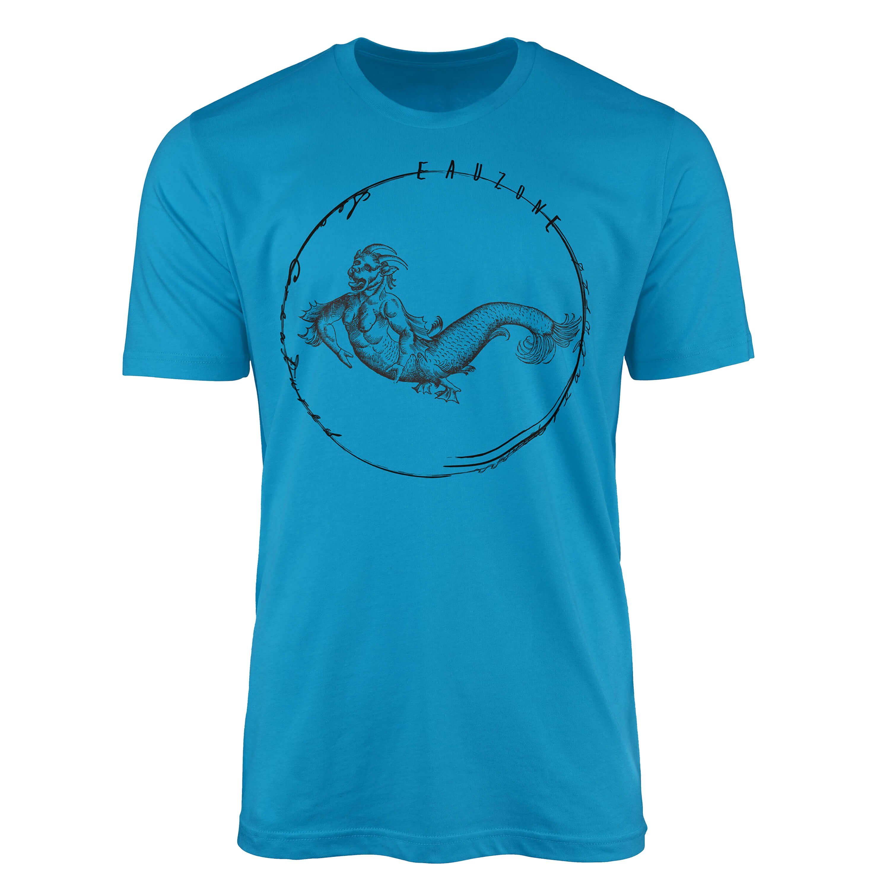 Sinus Art T-Shirt T-Shirt Tiefsee Fische - Serie: Sea Creatures, feine Struktur und sportlicher Schnitt / Sea 078 Atoll
